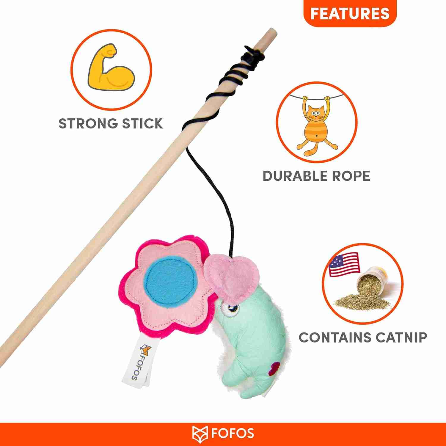 Barkbutler Fofos Magn Cat Garden Teaser Toy