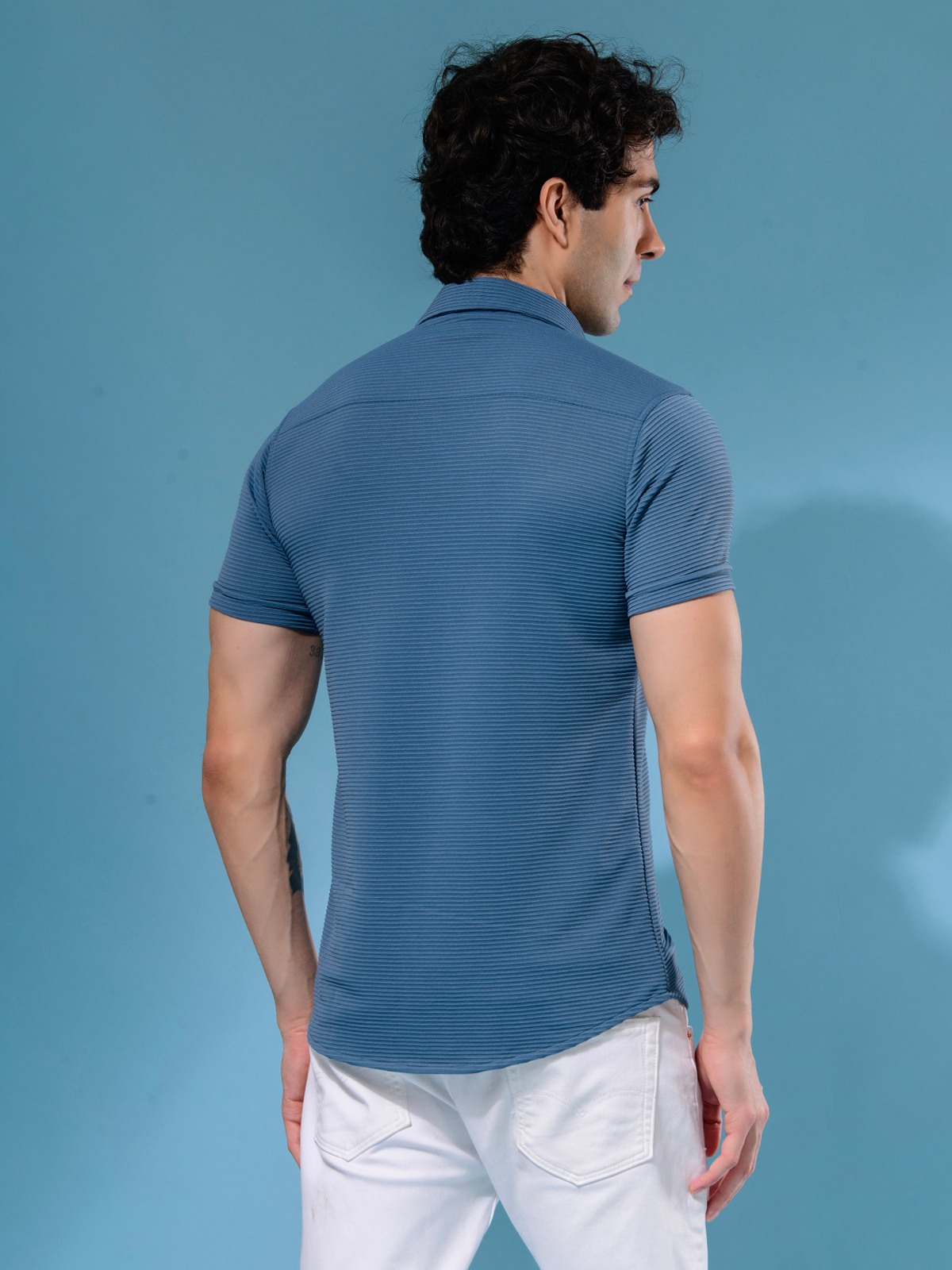 ALBION MENS NEW GARAGE 6 (NAVY) SHIRT