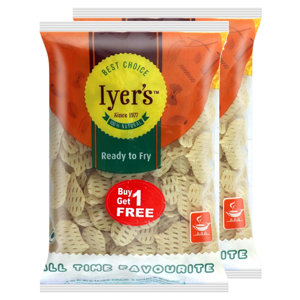 Iyer's Rice Wafers Papad 140 G (Buy 1 Get 1 Free)