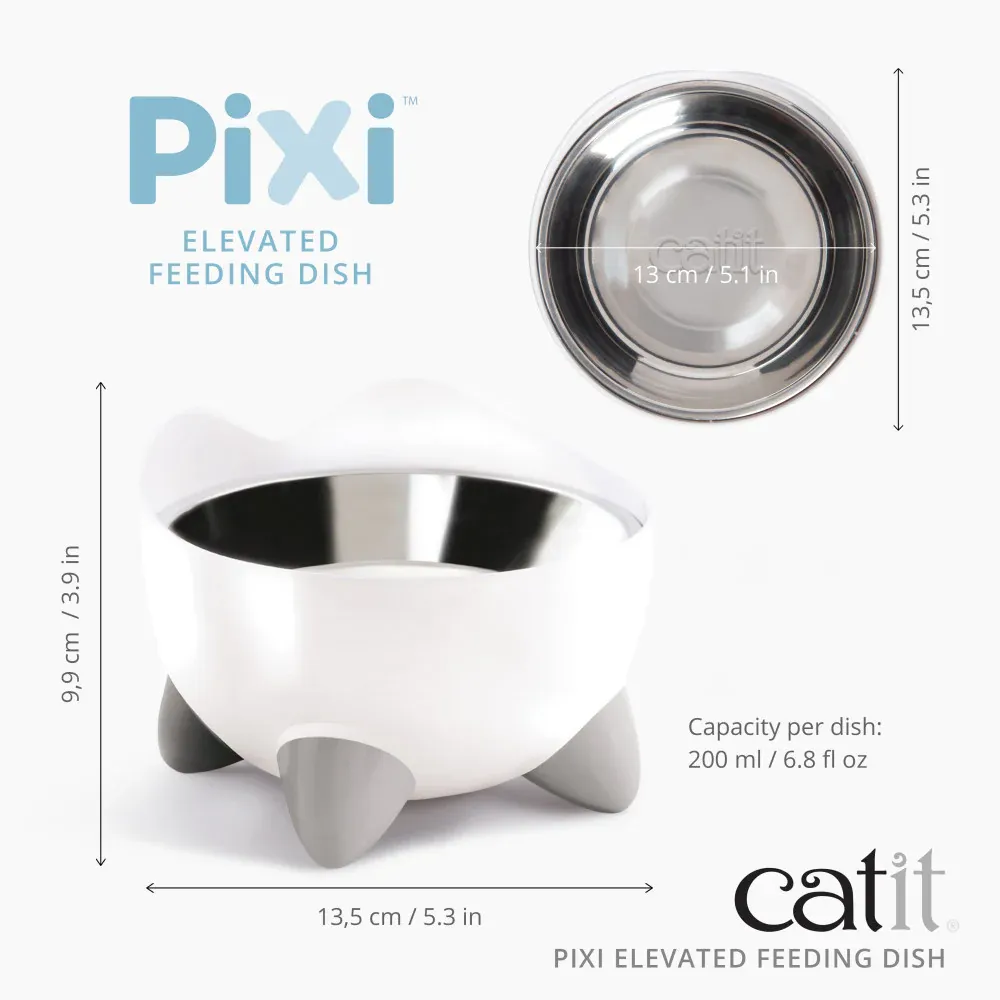 Catit PIXI Elevated Feeding Dish, Cat bowl