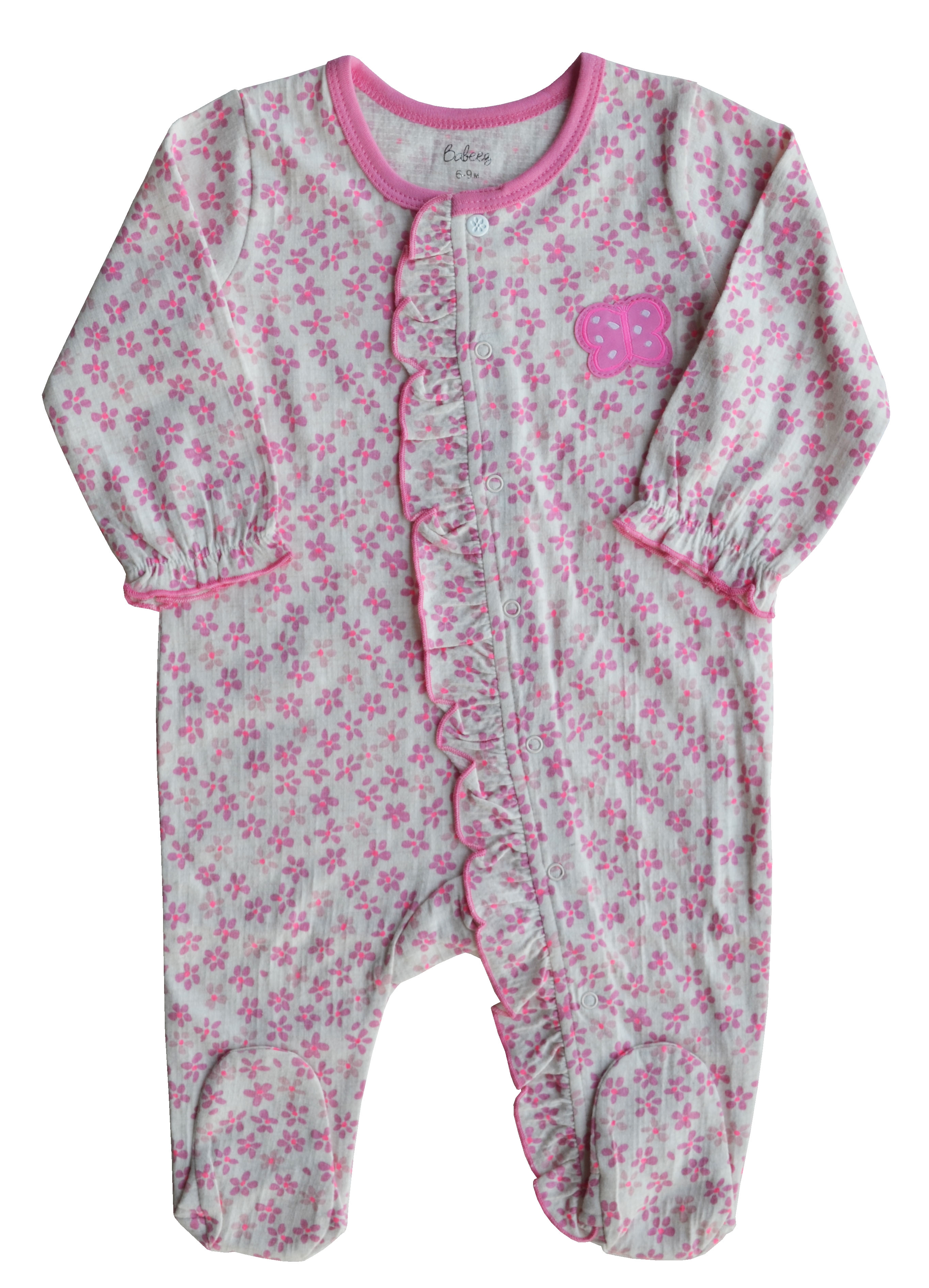 Babeez | All over print Flower Full Romper with feet/Sleeper undefined