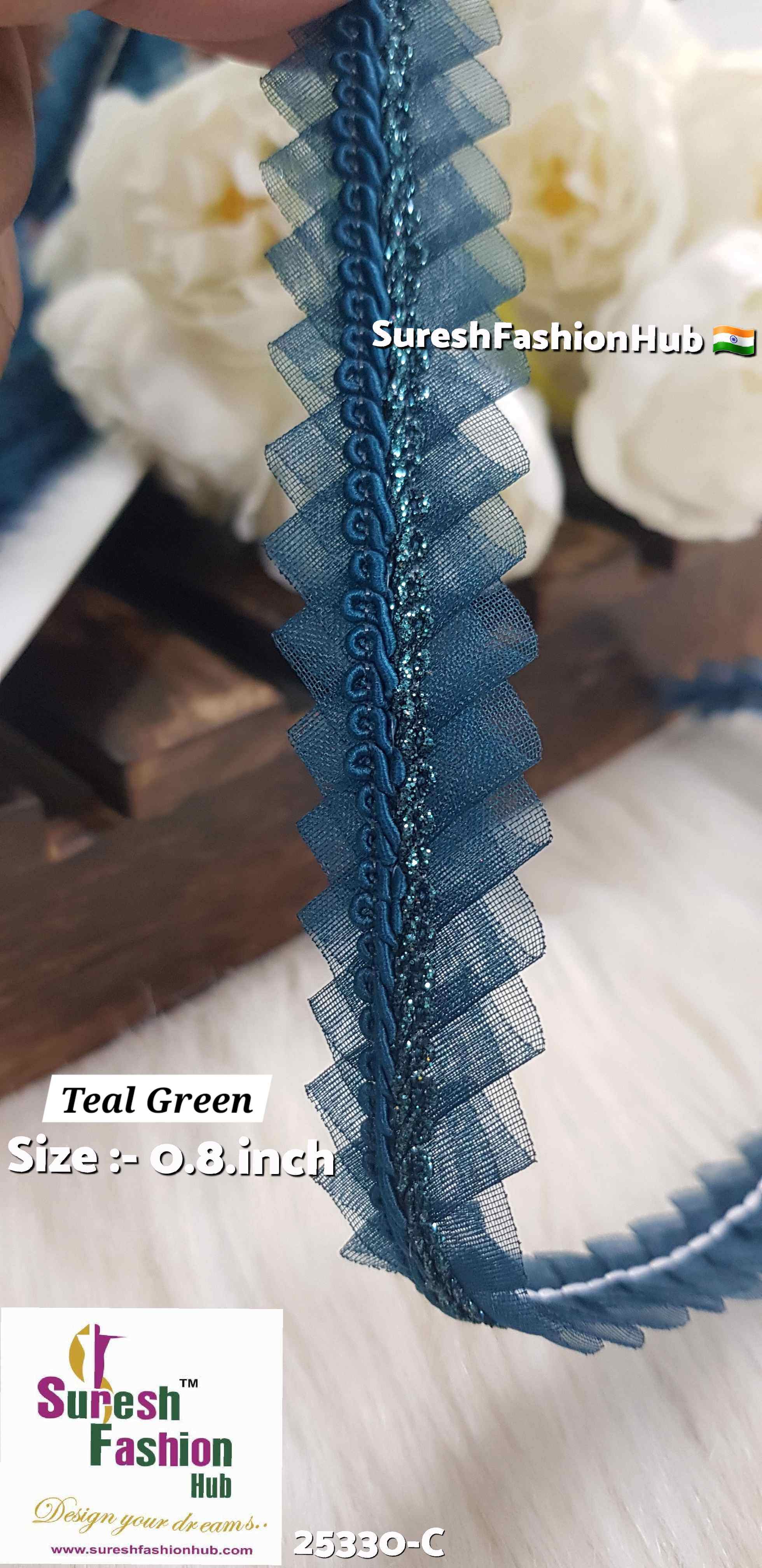 "Intricate Decorative Jhalar Lace with Cutwork Design for Festive Attire"