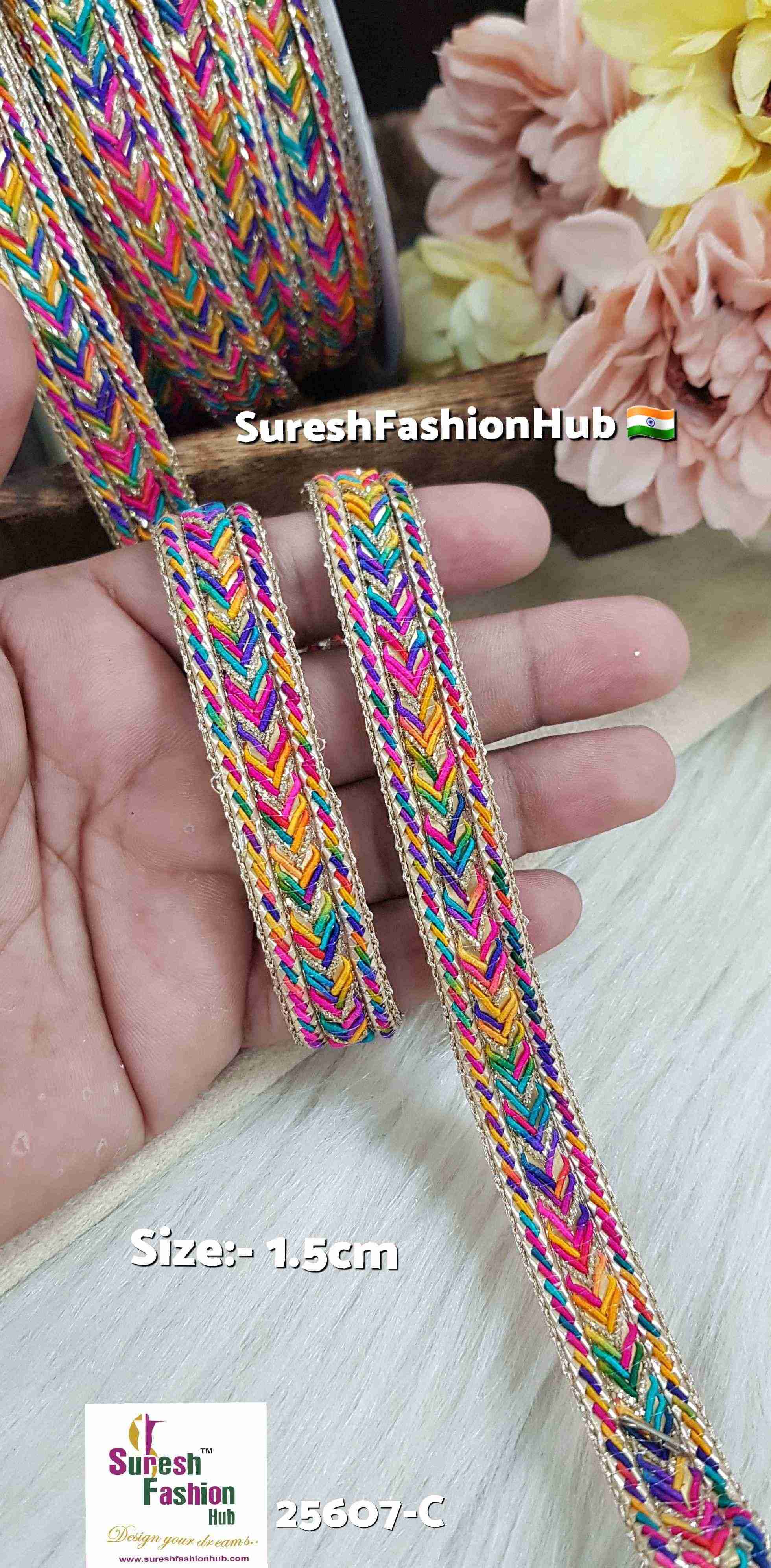 Rainbow Spectrum Dark Multi Jari Lace