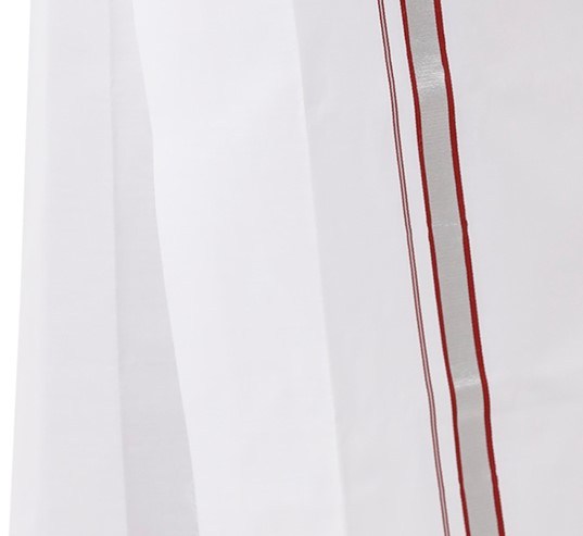 Ramraj Cotton Men's Dhoti with Silver Jari Fancy Border Pack of 02.