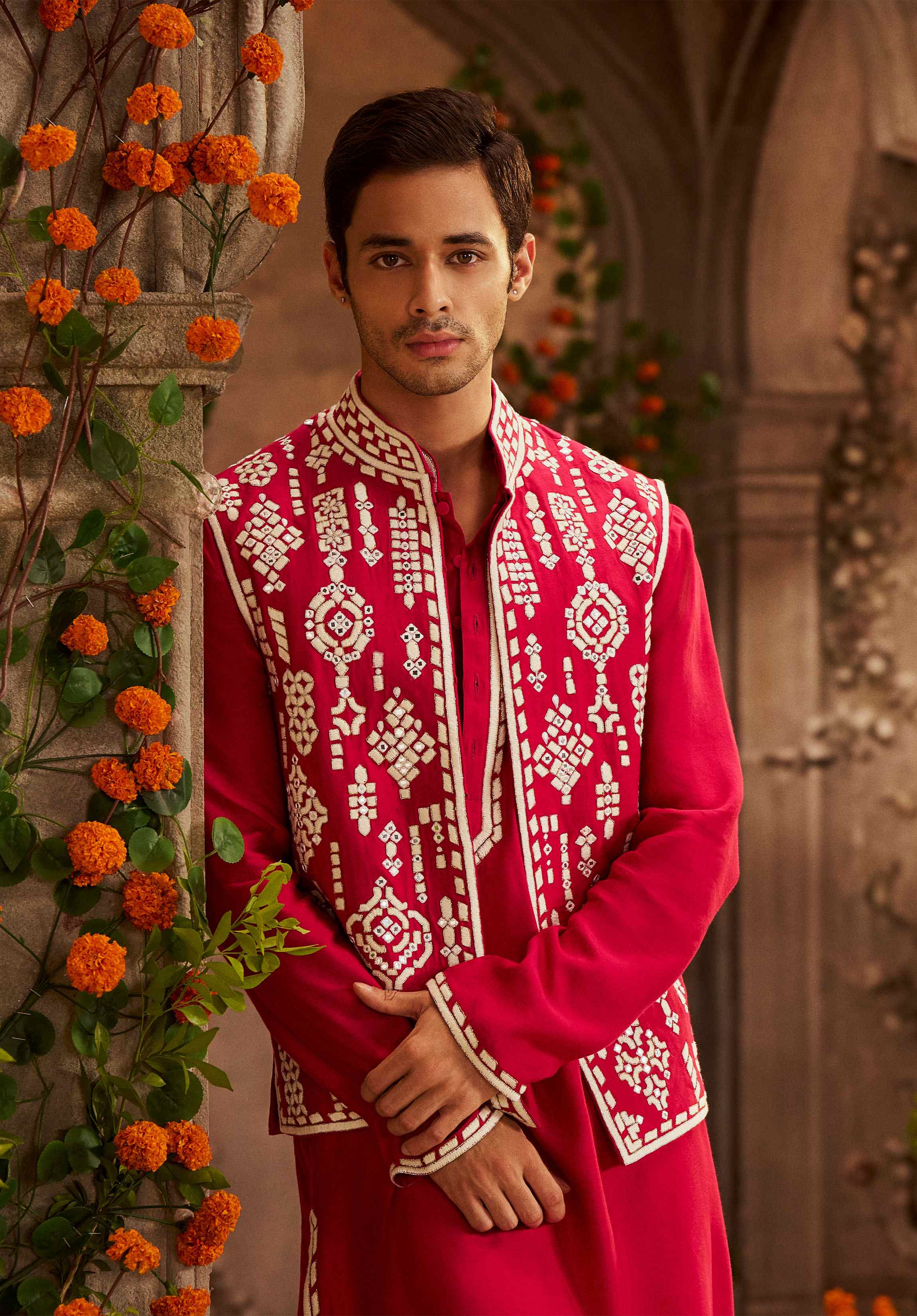 Pink Silk Viscose Bundi