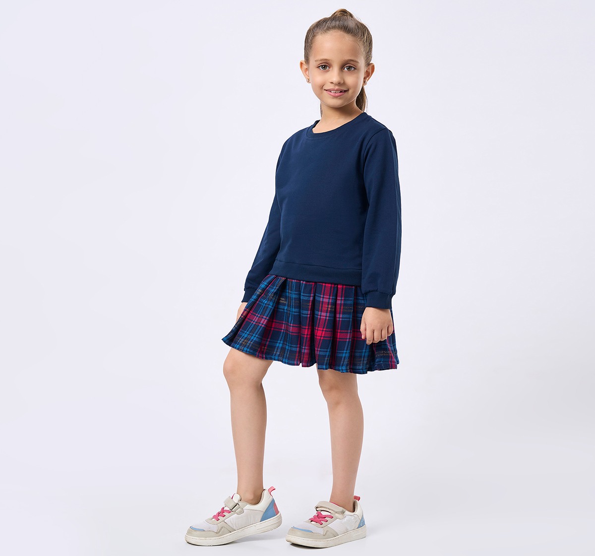 Ed-A-Mamma Kids Girls Dress Navy