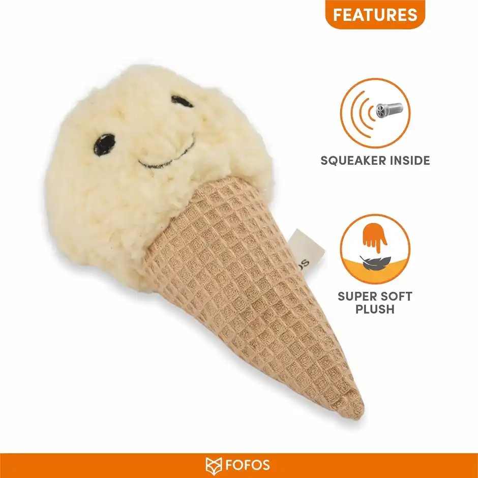 Barkbutler Fofos Ice Cream Toy for Dogs (Mix)