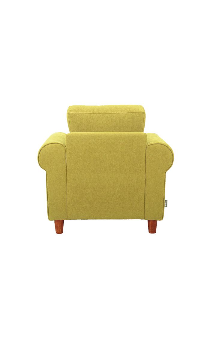 neudot Melody Sofa for Living Room |1 Person Sofa|Premium Fabric with Padded Cushioned Armrest |Solid Wood Frame|1 Seater in Mellow Green Color