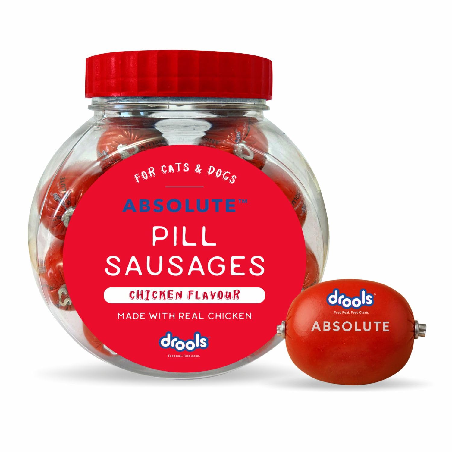 Drools Absolute Pill Sausage Treats Real Chicken (1 Pcs)