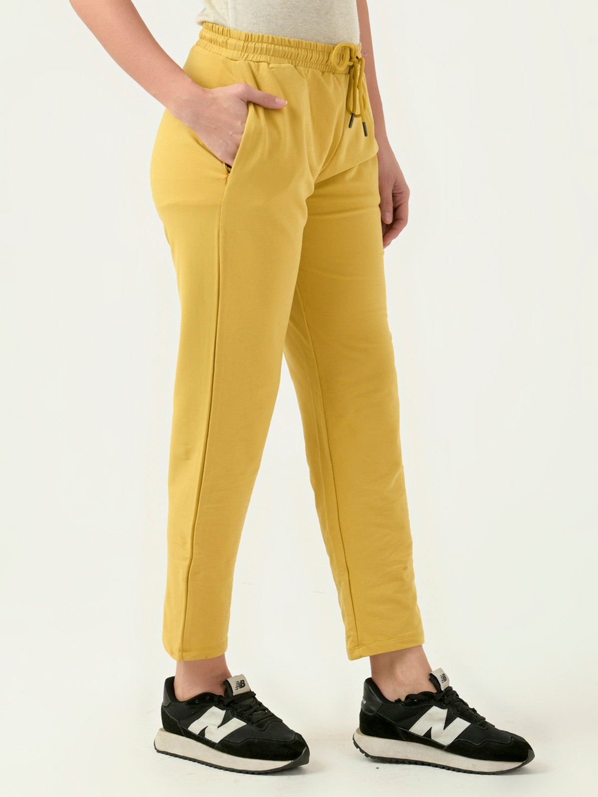 Albion Women Smart Premium Mustard Trousers