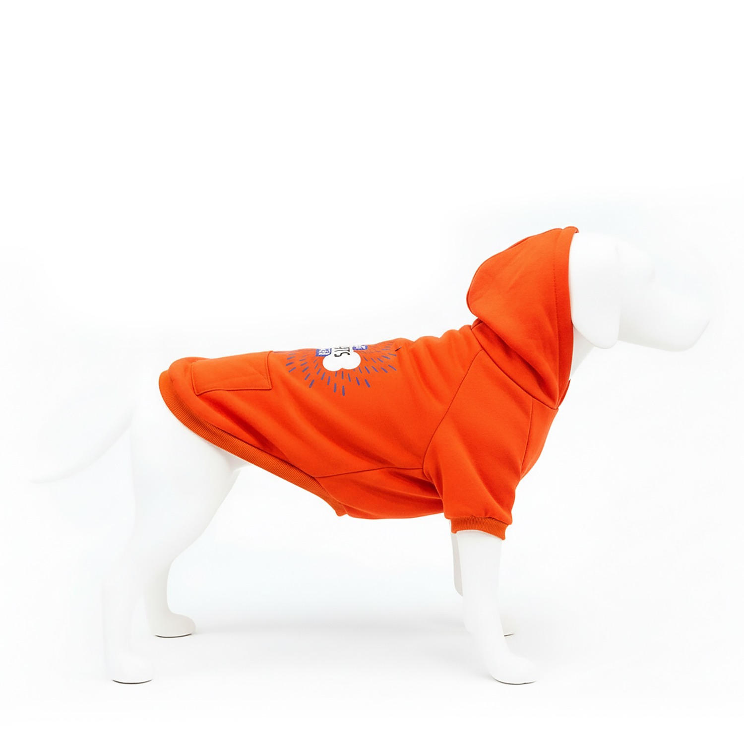 Ezra Quote Hoodie Cotton Comfort for Dogs, Orange