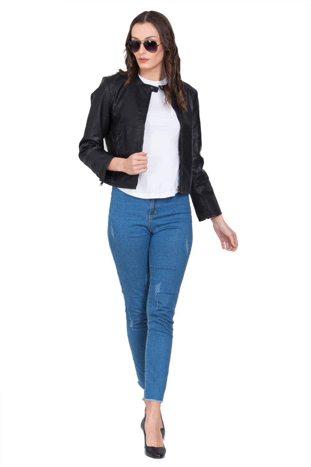 Justanned | JUSTANNED CHARCOAL WOMEN LEATHER JACKET 6
