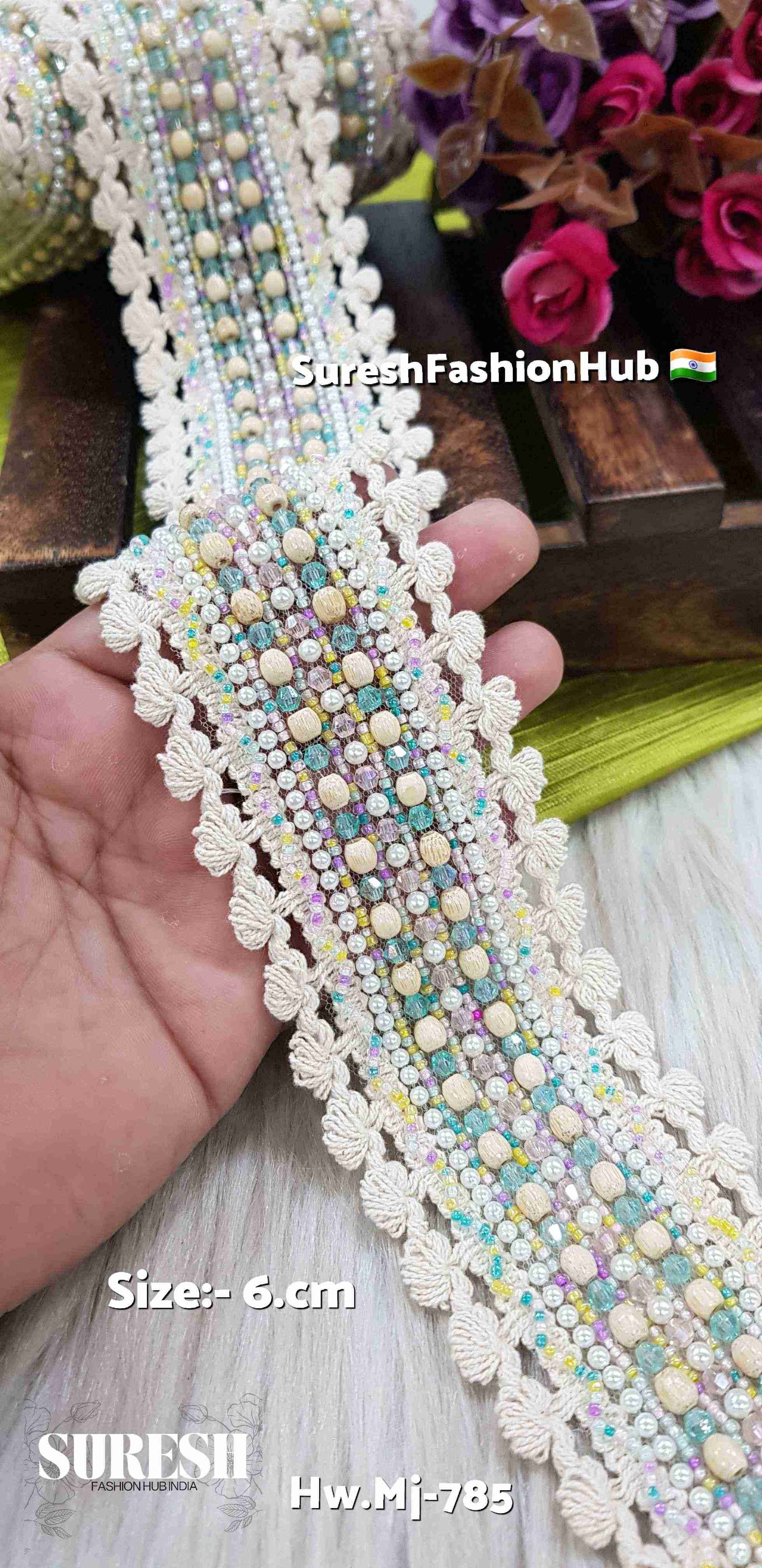 *Pastel Luxe Handcrafted Beads & Pearls Lace