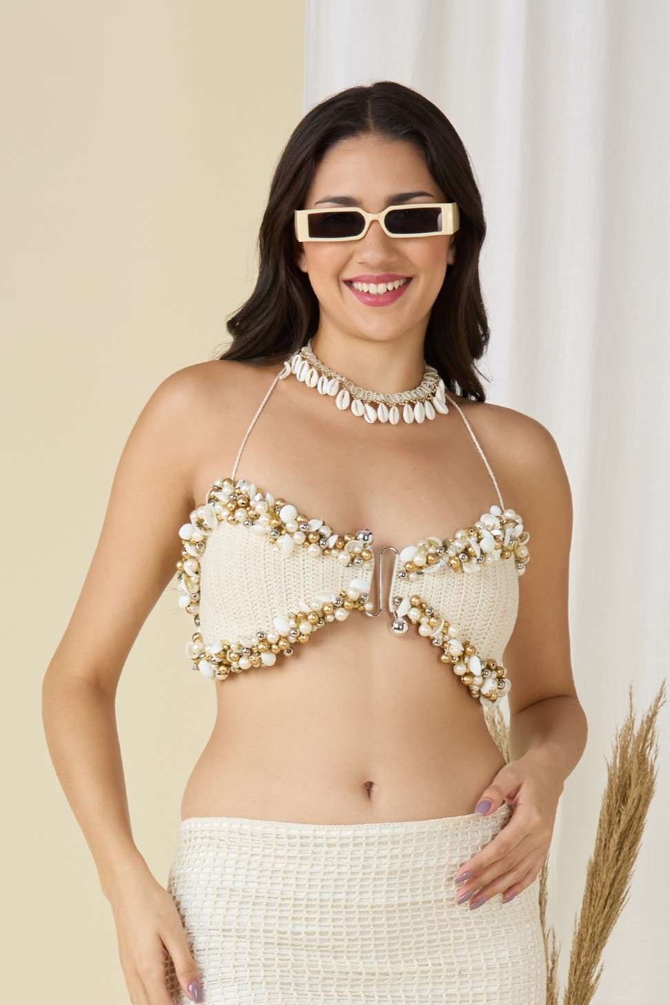 Seashell Glow Resort Crop Top