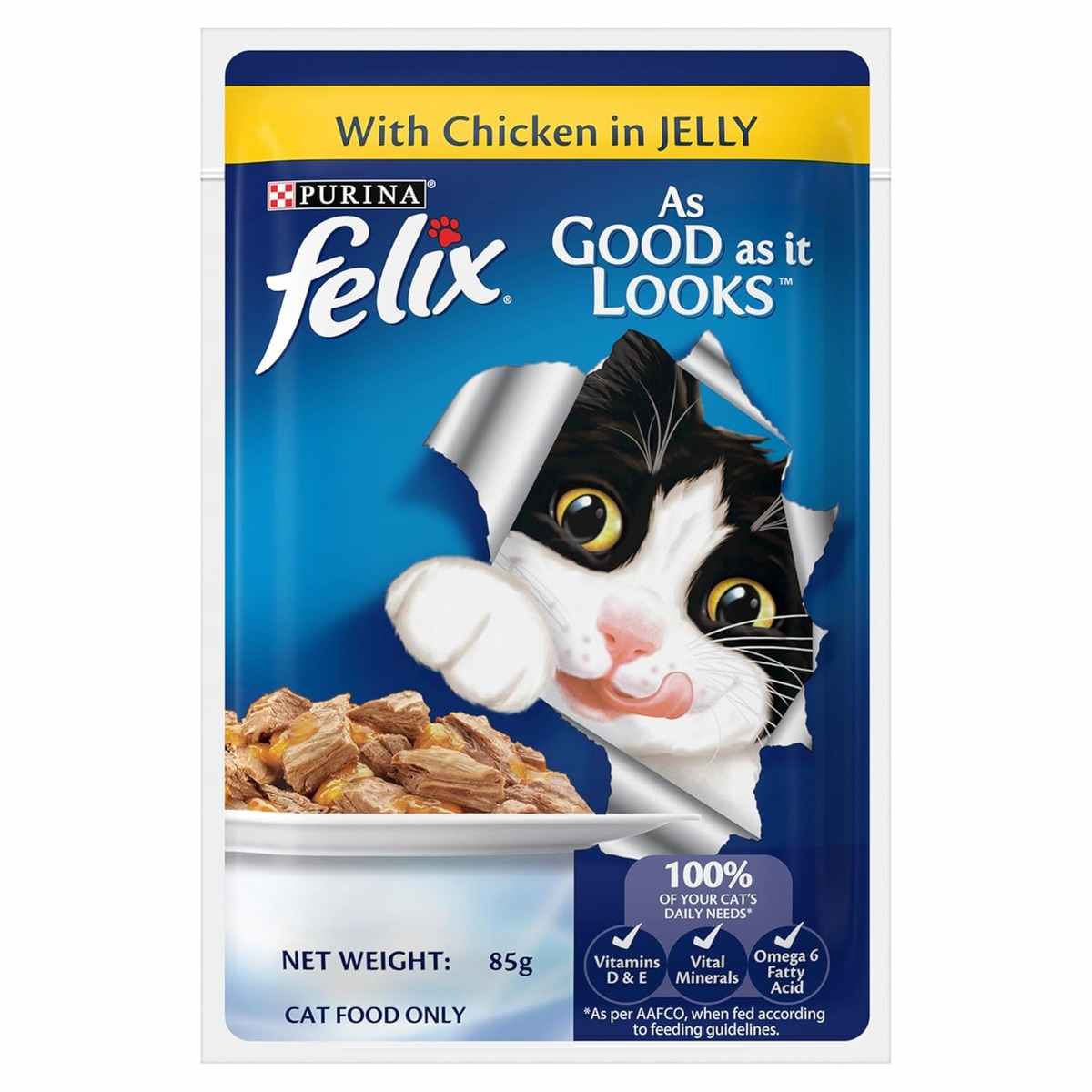 Purina Felix Chicken in Jelly Wet Cat Food - 85gm