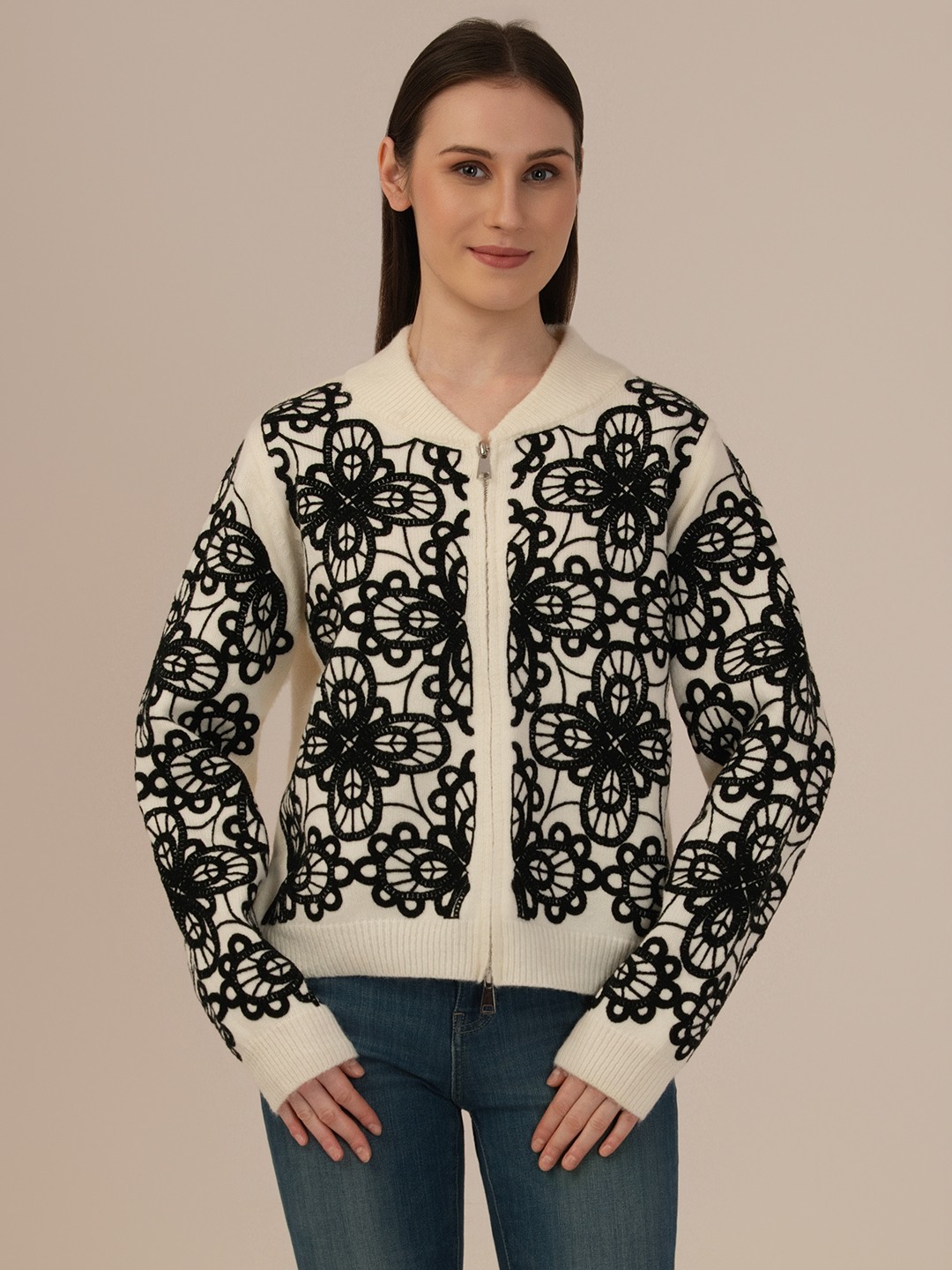 Albion Winter Classic Ladies Cream Woolen Top