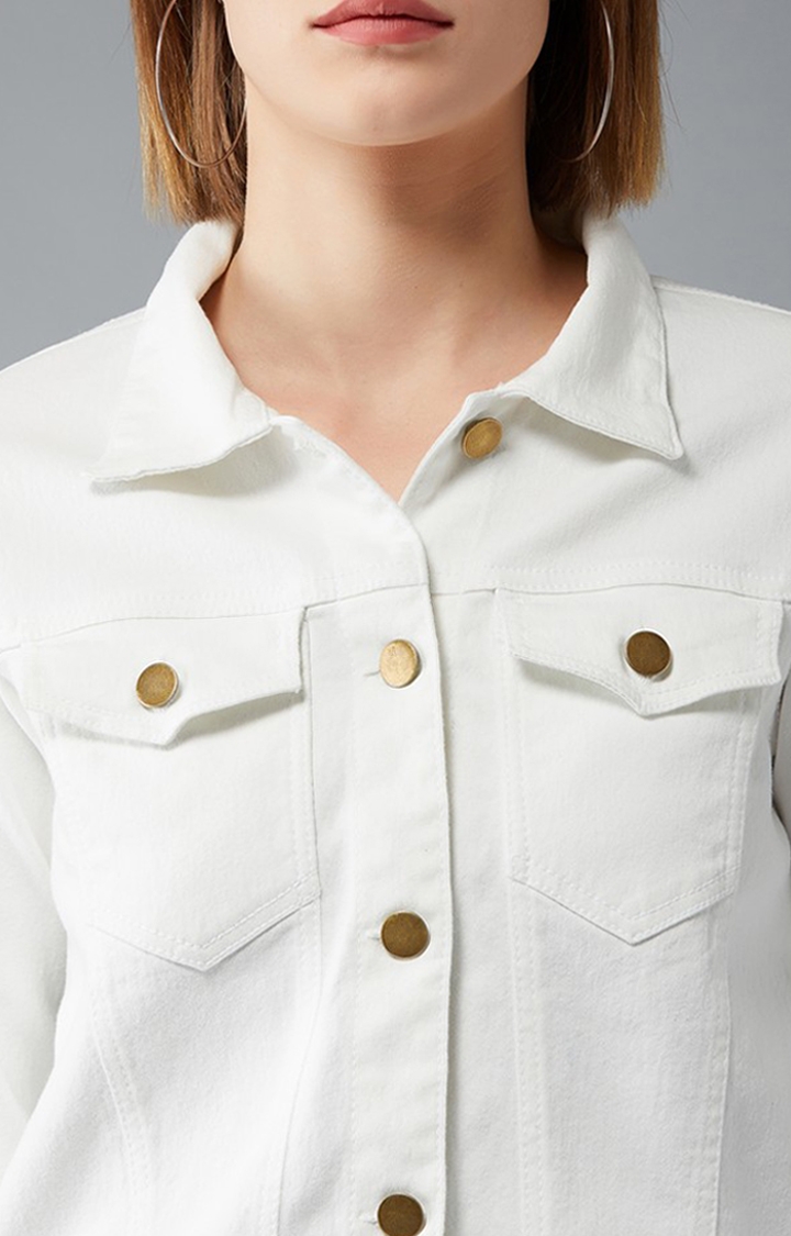 Buy KZ07 by Kazo White Denim Jacket for Women's Online @ Tata CLiQ