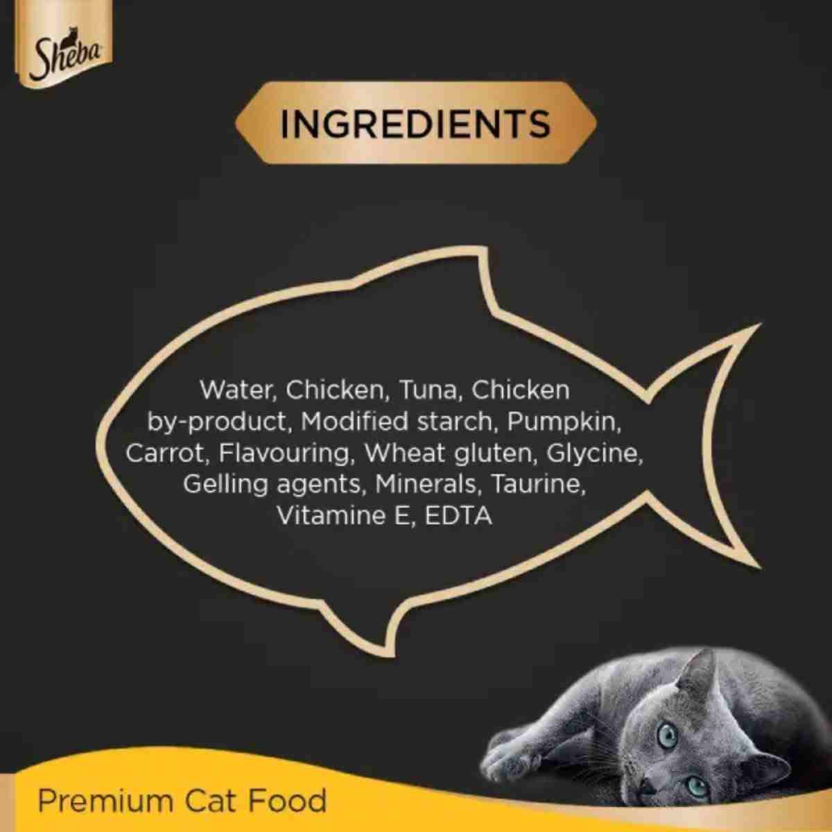 Sheba Rich Premium Tuna Pumpkin & Carrot In Gravy Wet Cat Food - 70 gm