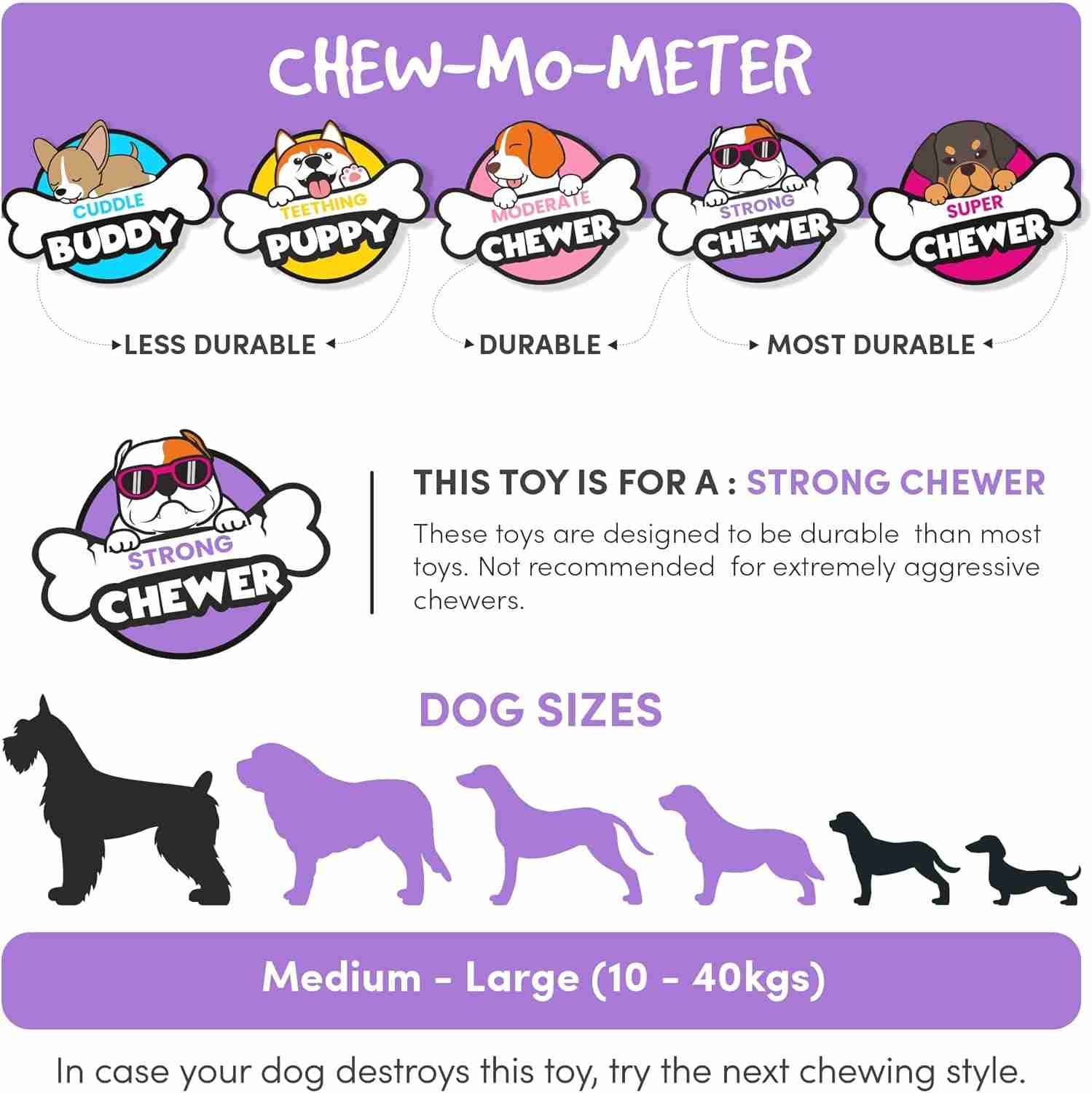 Barkbutler Fofos Super Lightweight and Durable Flyer Tug Toy for Dogs (White)
