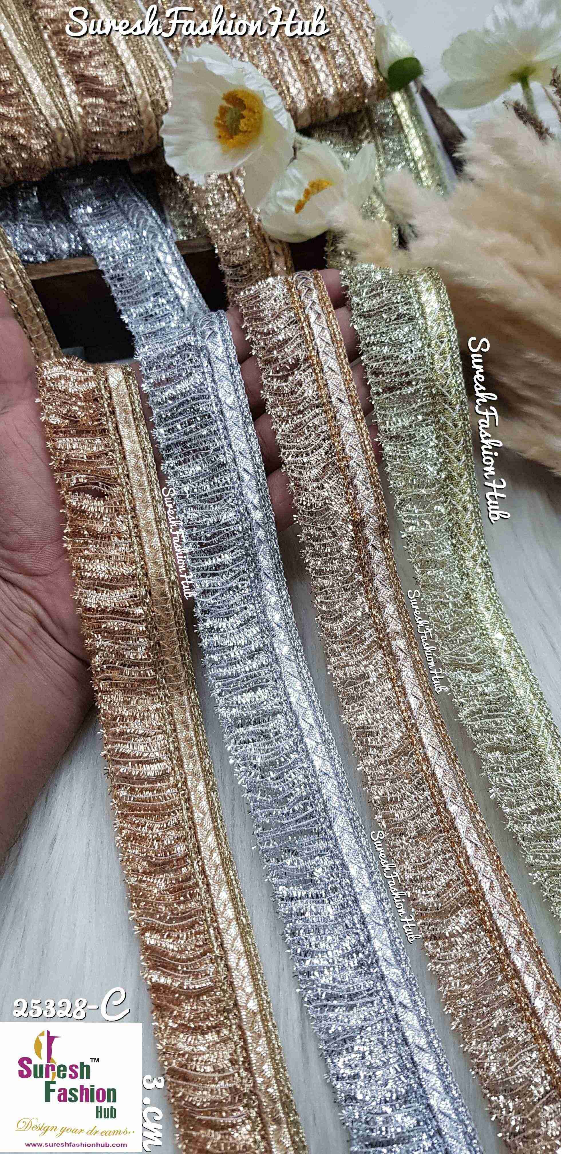 Silver Cascade Fringe Lace