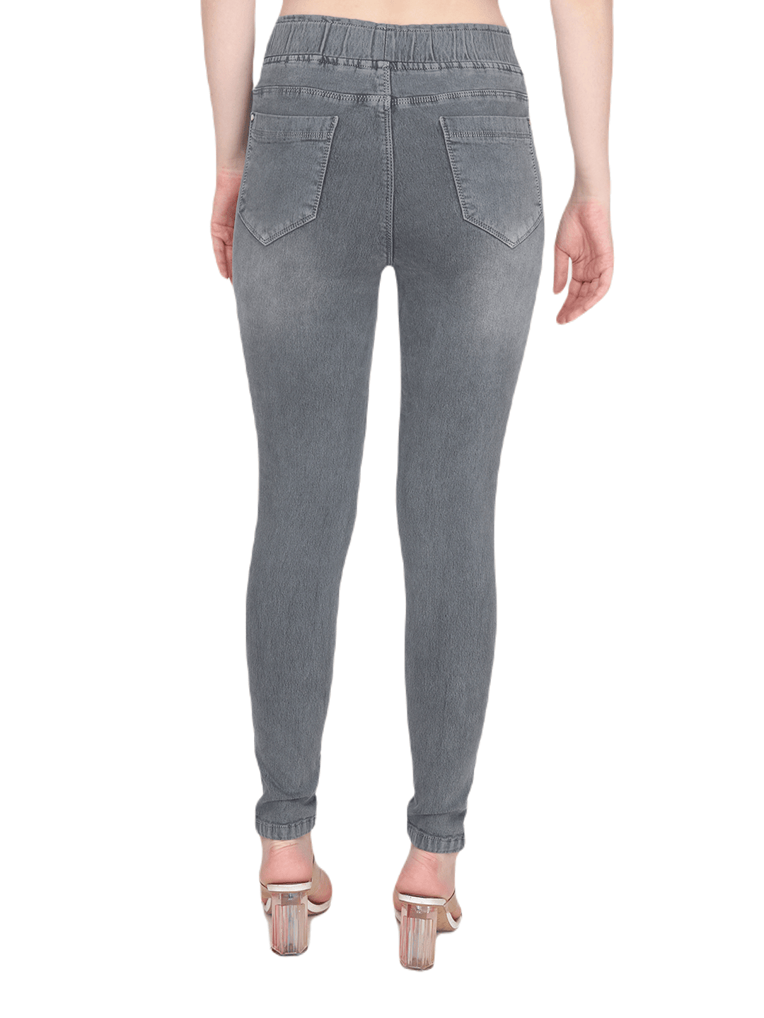 Albion By CnM Women Stretchable Grey Denim Jegging