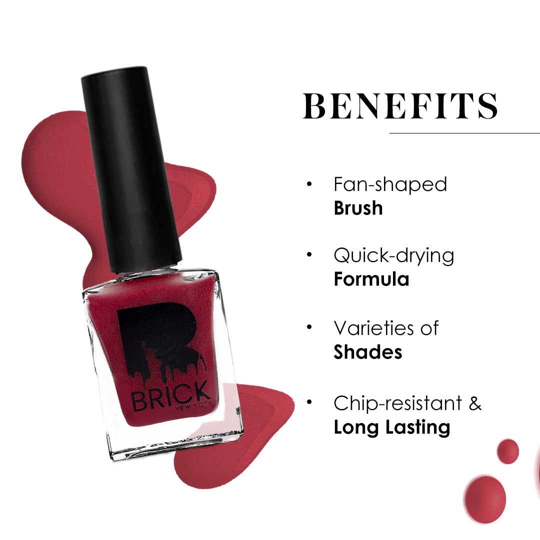 Brick New York Matte Nails Primitive Maroon 09