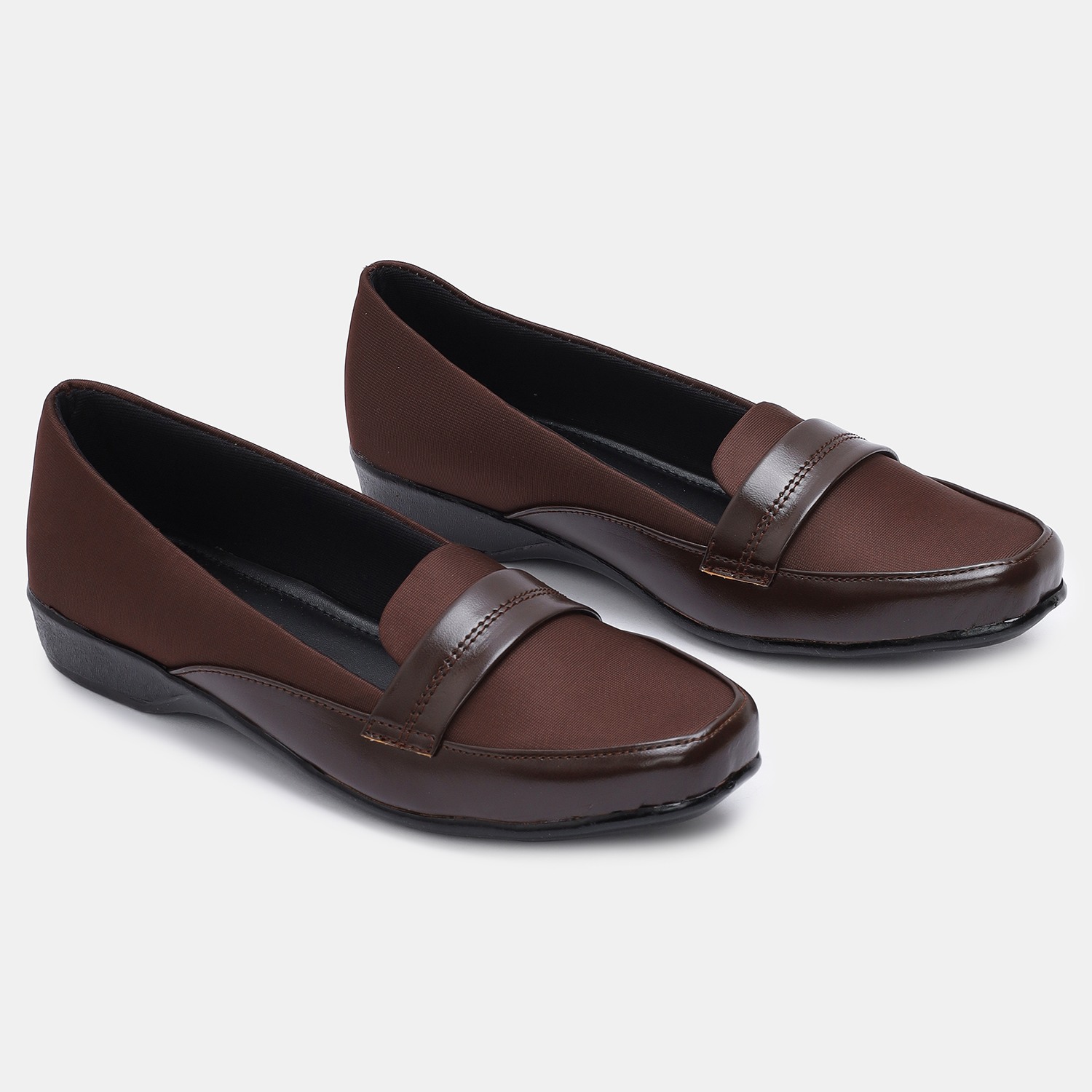 Elegant Brown Formal Slip-On Shoes for Women
