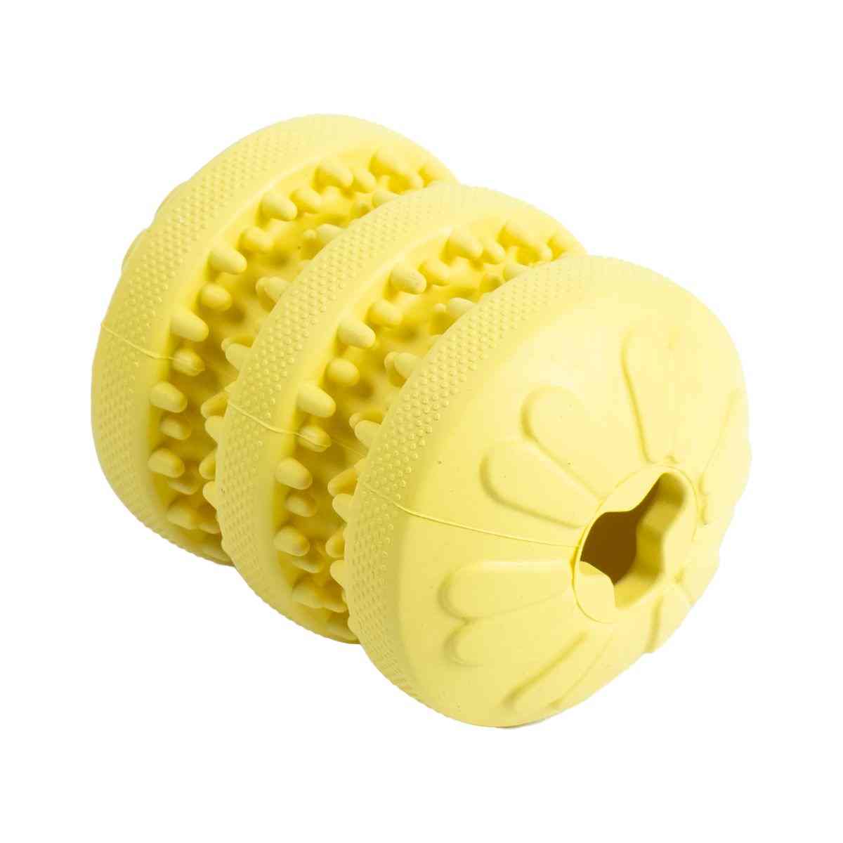 Ezra Play Treat Cylinder - Yellow Rubber Toy