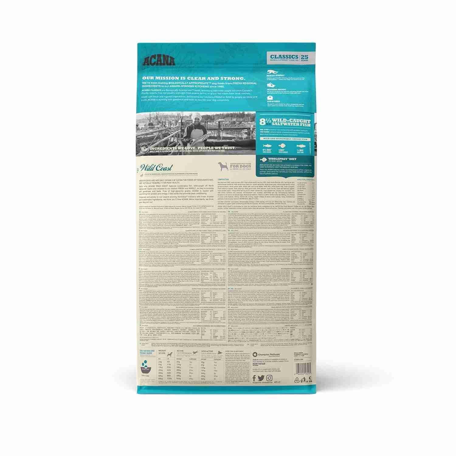 Acana Classic Wild Coast Dog Dry Food (All Breeds)