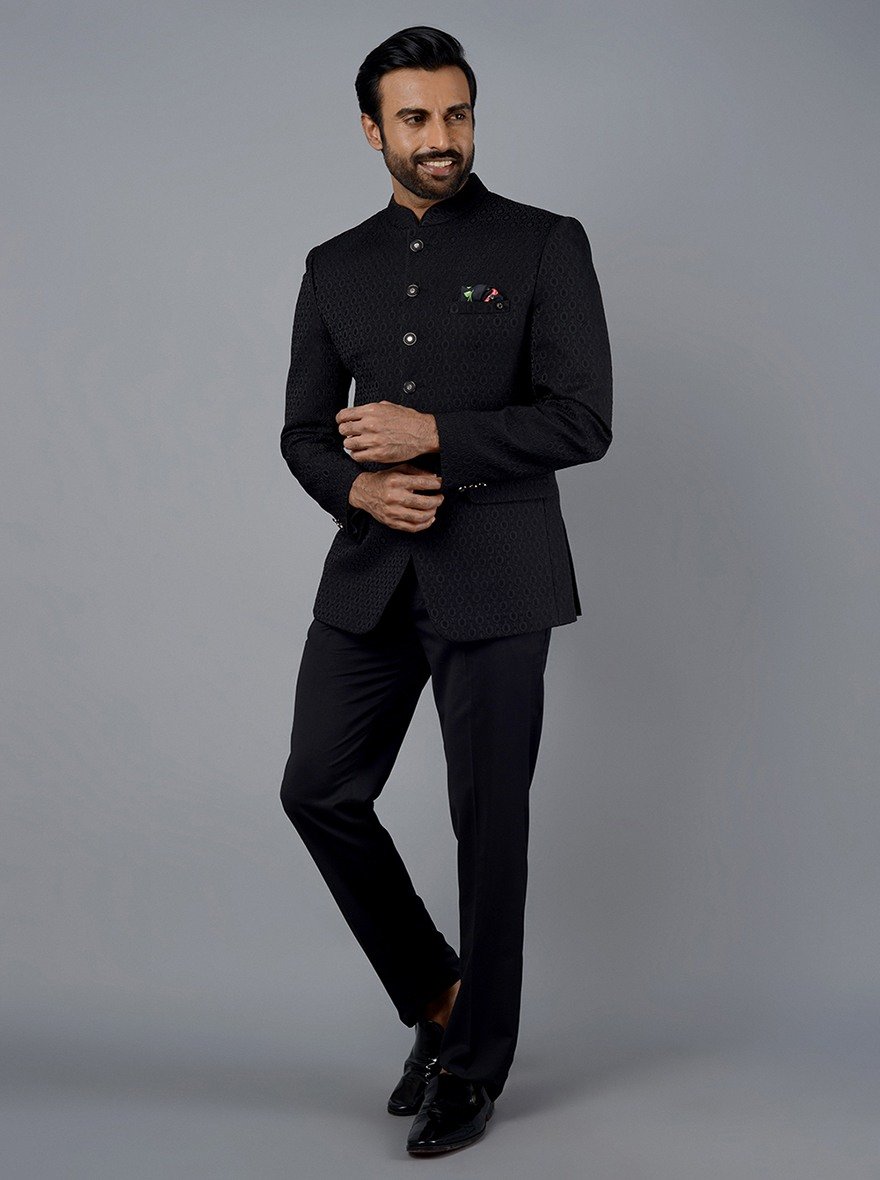 Black Jodhpuri Suit JadeBlue