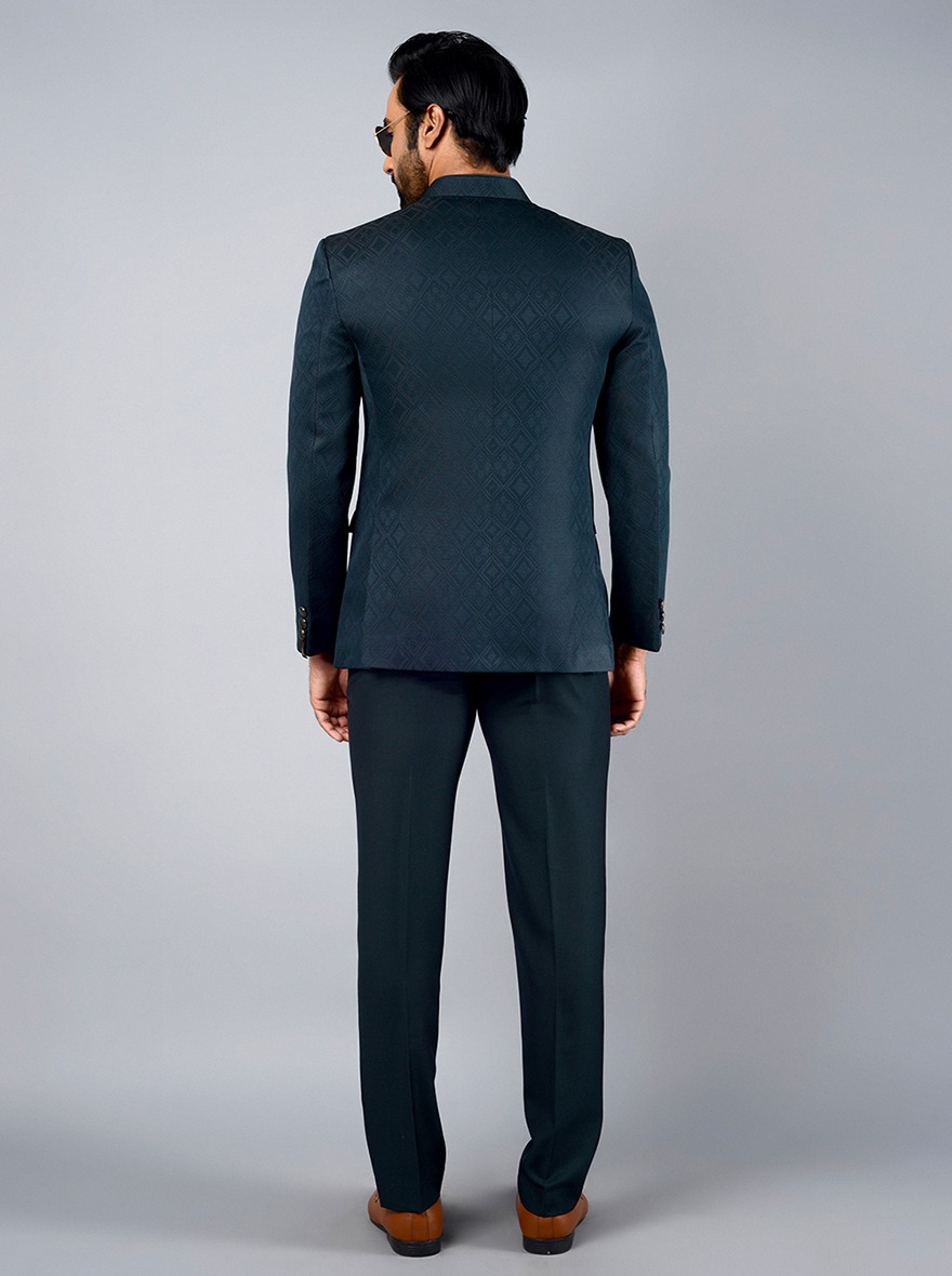 Dark green jodhpuri suit sales