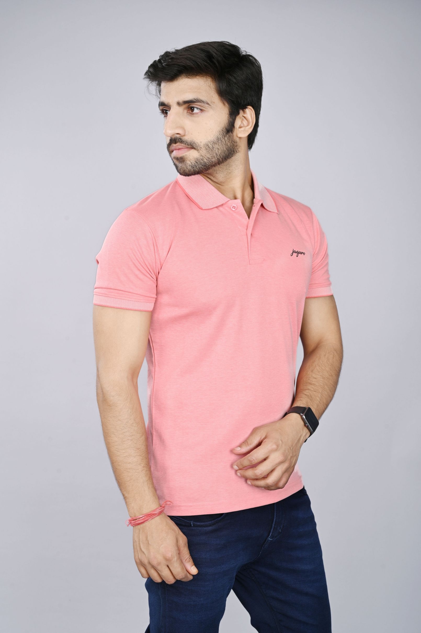 Casual Solid Cotton Stylish Polo T-Shirt For Men's