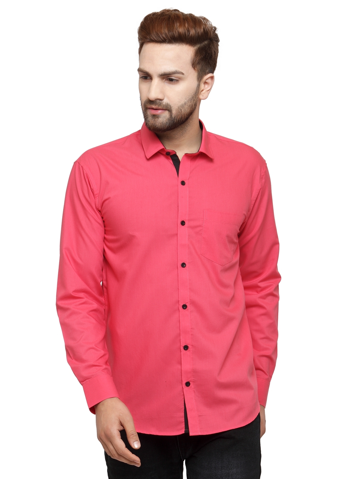 Jainish Men's Cotton Solid Casual Shirt's