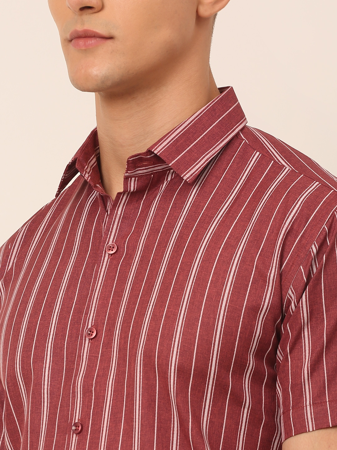 Jainish | Men's Cotton Striped Casual Shirts 4