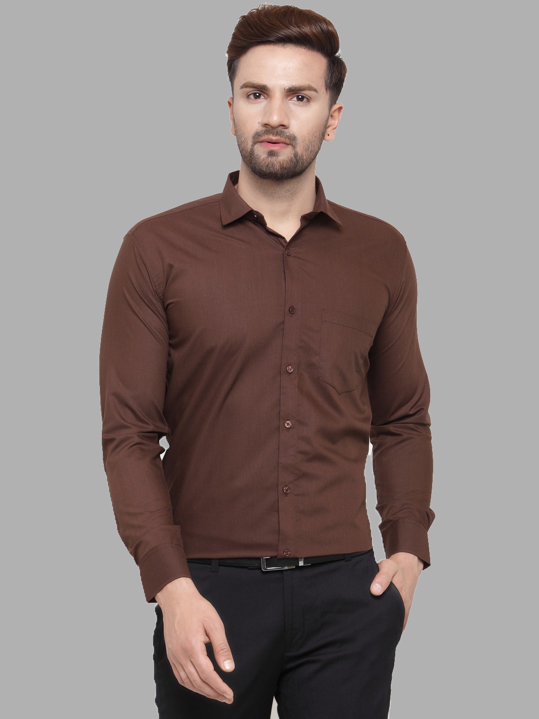 Jainish | Jainish Men's Cotton Solid Formal Shirt's 0