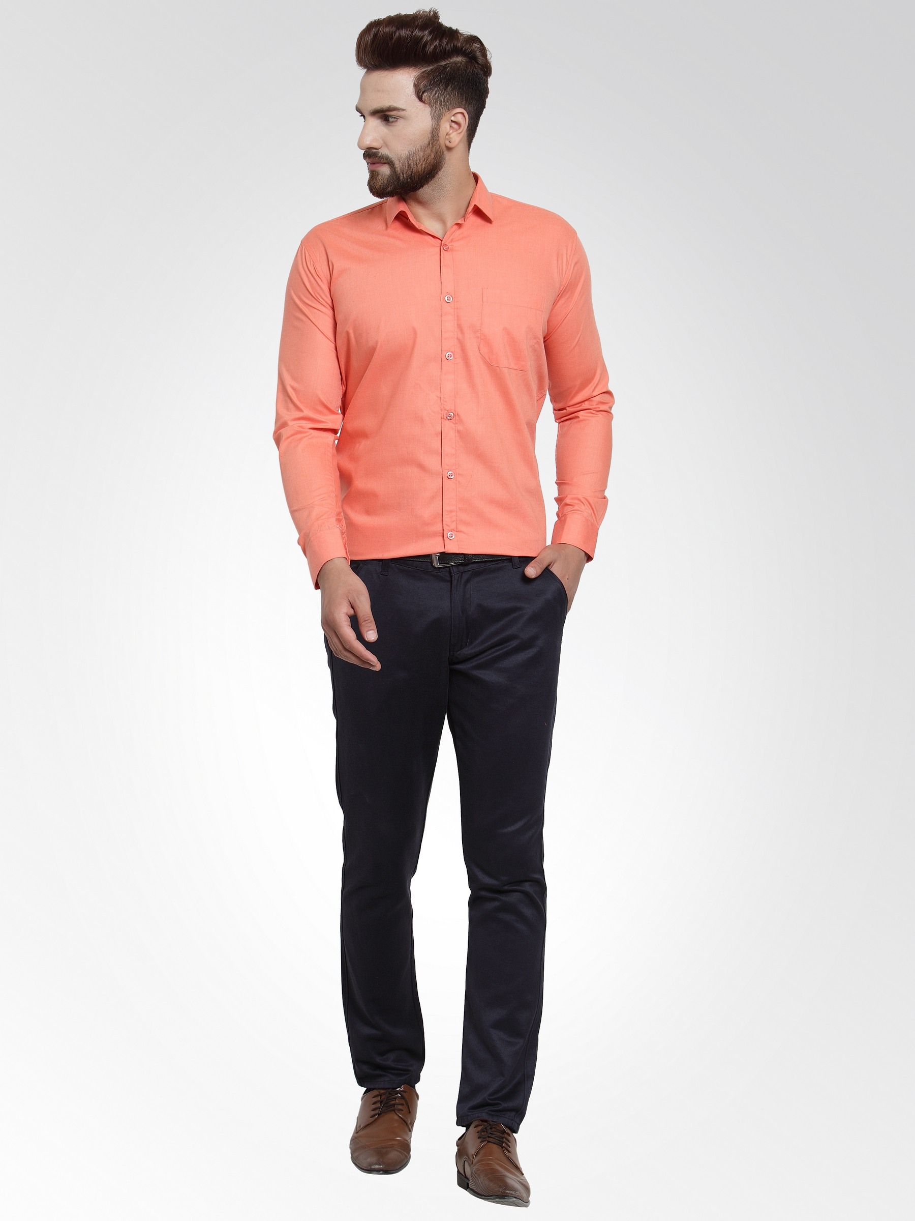 Jainish Men's Cotton Solid Formal Shirt's