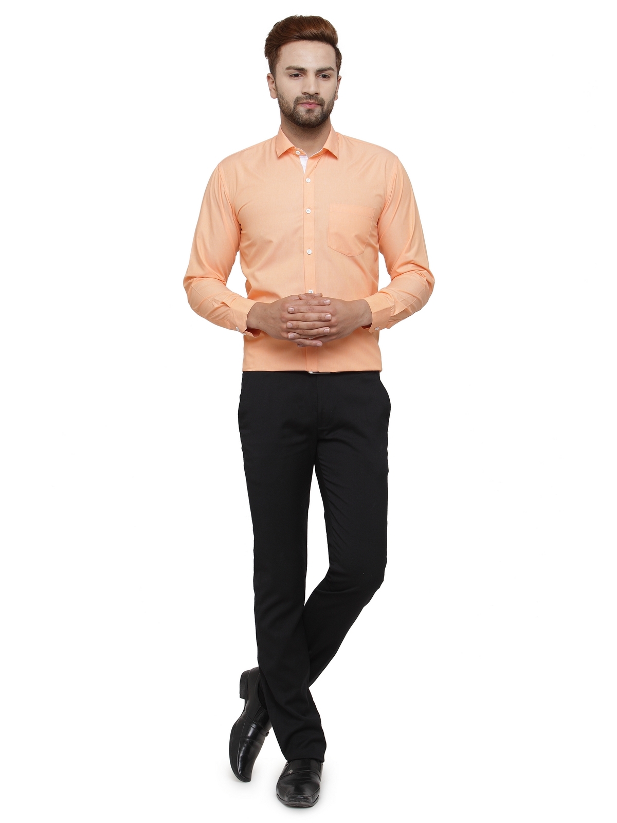 Jainish | Jainish Men's Cotton Solid Formal Shirt's 3