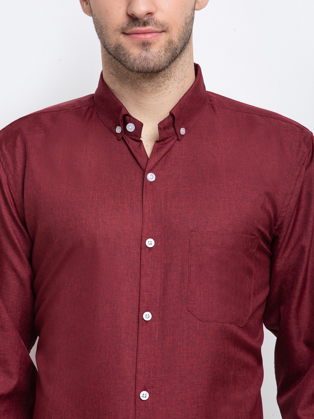 Men's Button Down Collar Cotton Formal Shirt