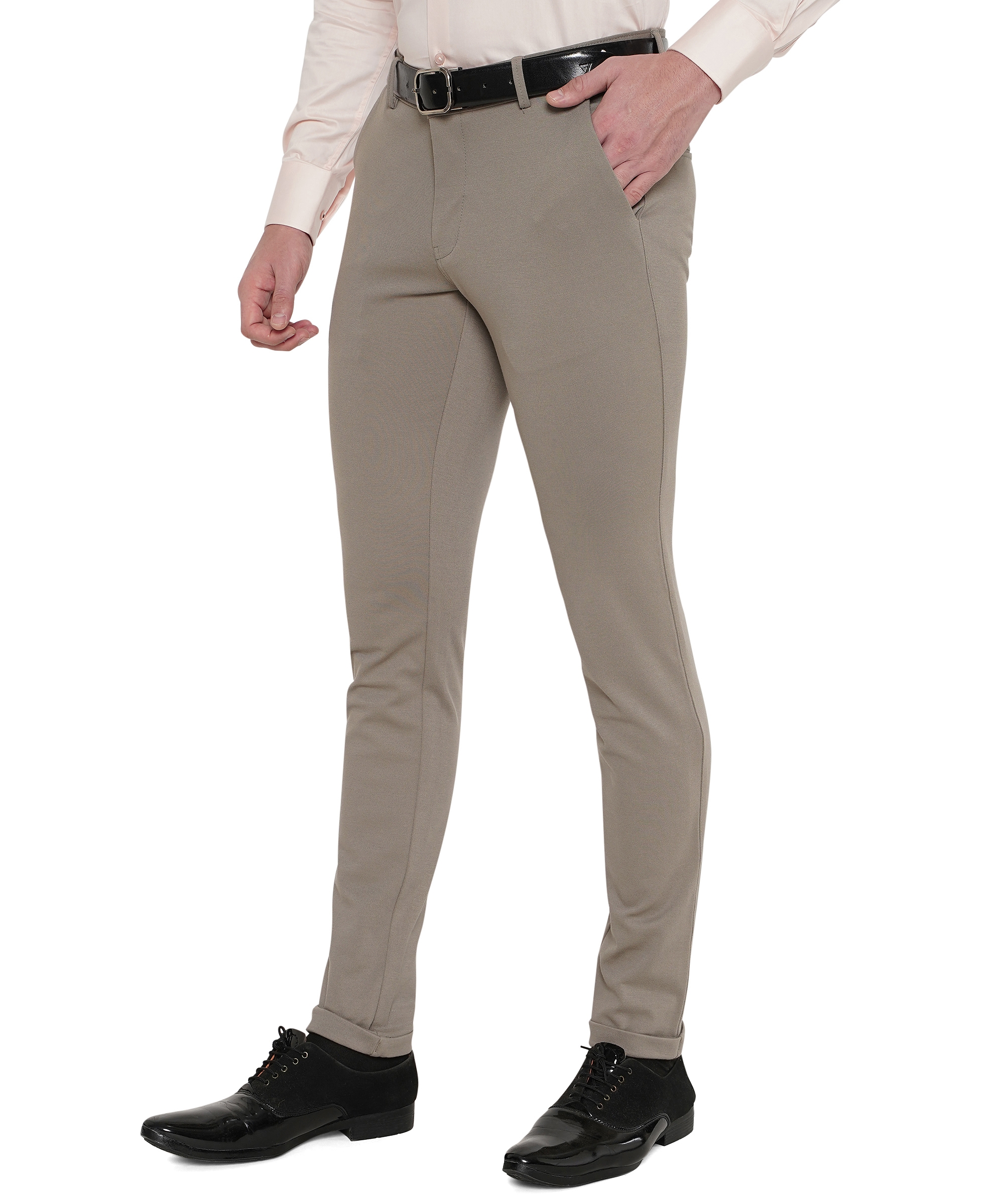 Buy FOUR SQUARE Slim Fit Cream Formal Trouser for Men - Polyester Viscose  Bottom Formal Pants for Gents - Office Formal Pants for Men - 36 at  Amazon.in