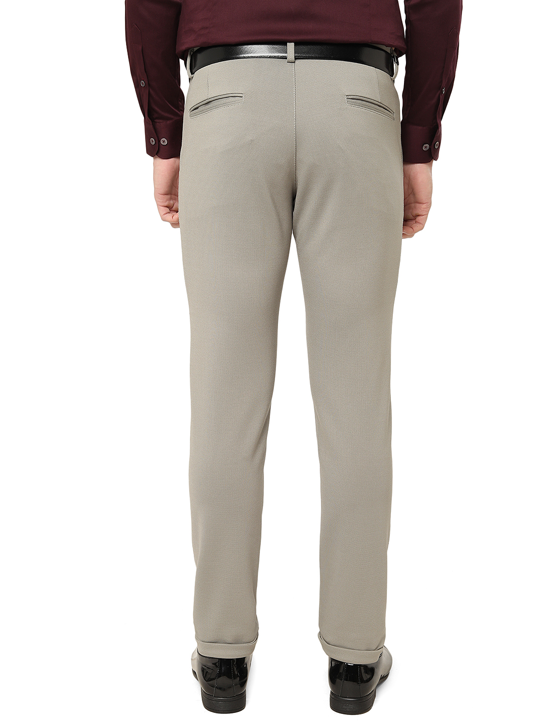 Pista Grey Solid Slim Fit Formal Trouser | JB Studio