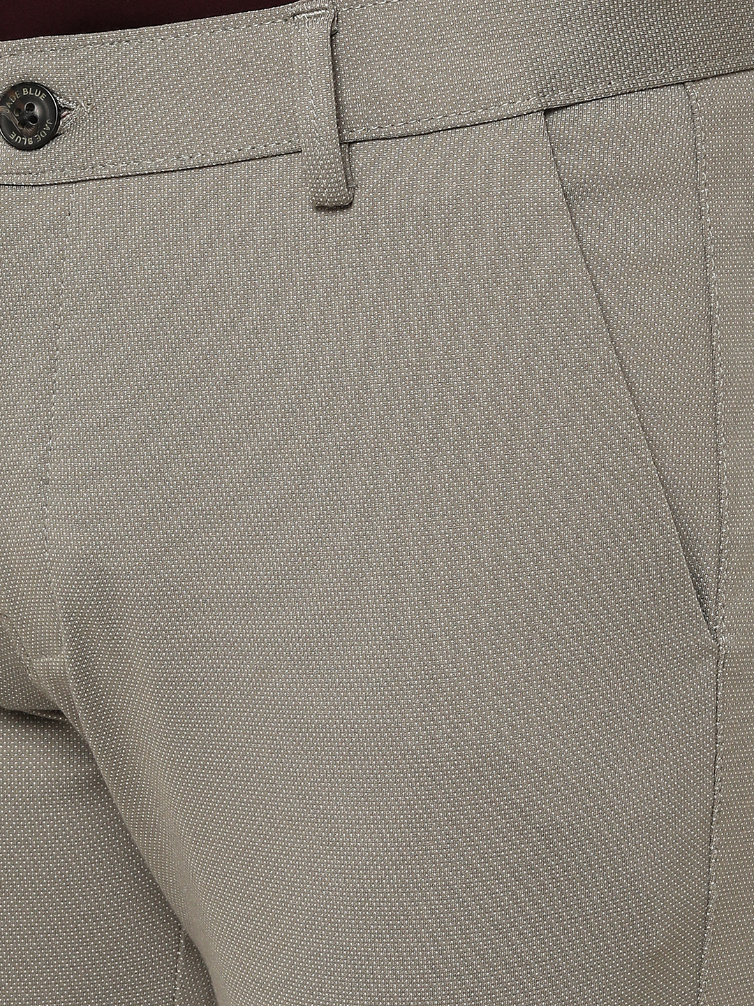 Pista Grey Solid Slim Fit Formal Trouser | JB Studio
