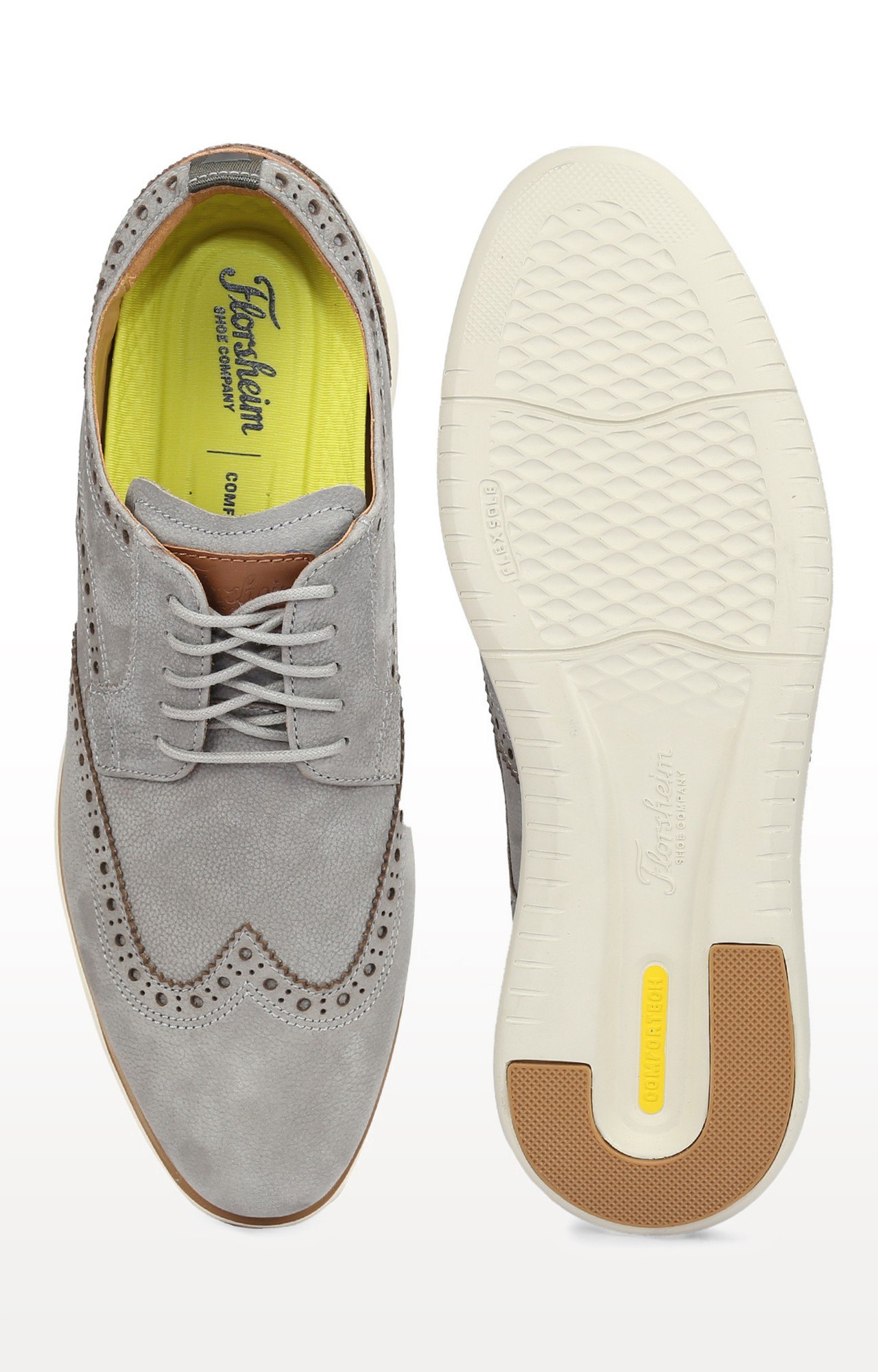 Florsheim Men Grey Lace-ups