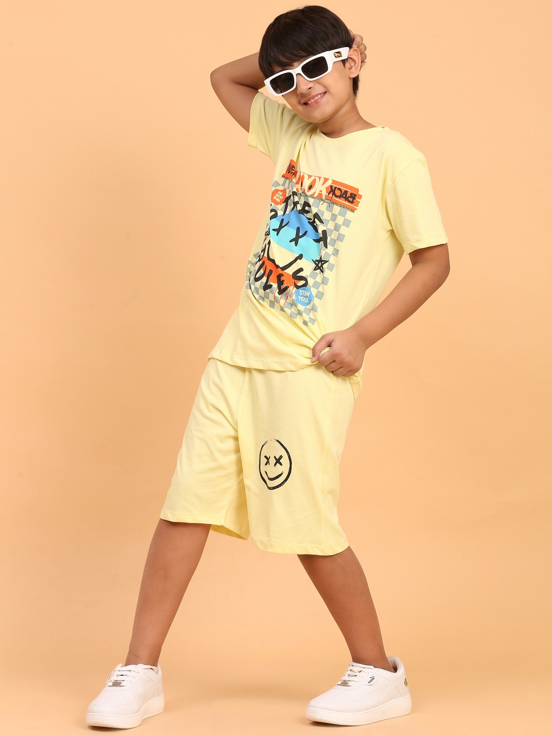 Ninos Dreams Boys Street Rules Coord Set with T-Shirt & Shorts