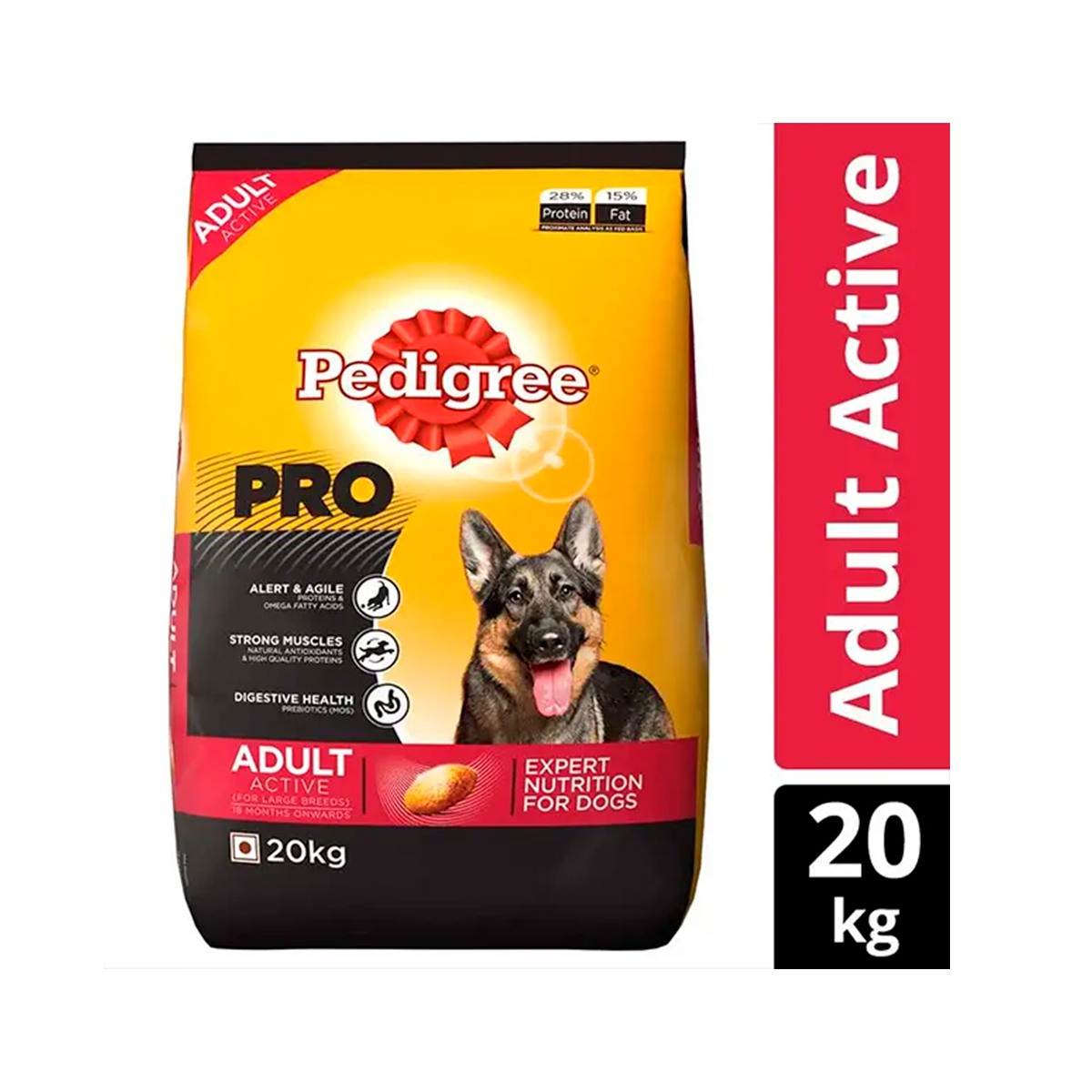 Pedigree Pro Active Adult Large Breed Dry Dog Food