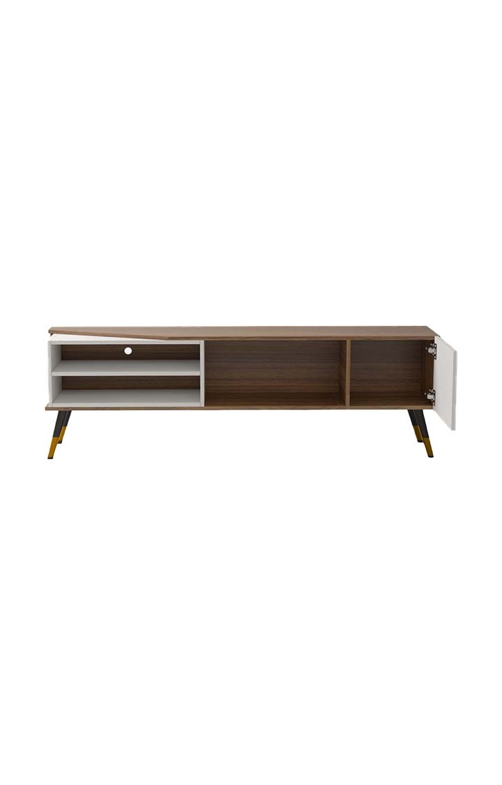 Brave Tv Unit | Tv Stand for Living Room | Home Entertainment Unit | Tv Console for Bedroom, 1 Year Warranty - Vloga Oak Finish