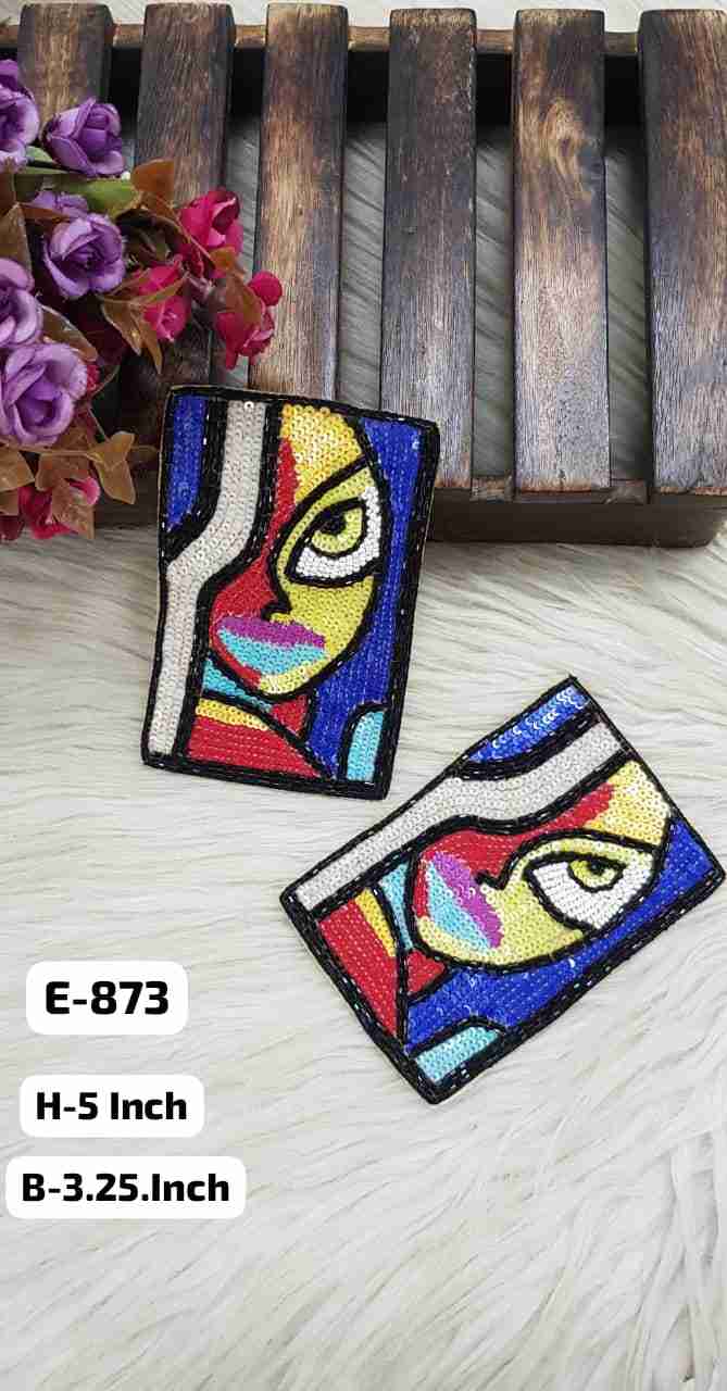 E-873 Handmade Abstract Artistic Patch