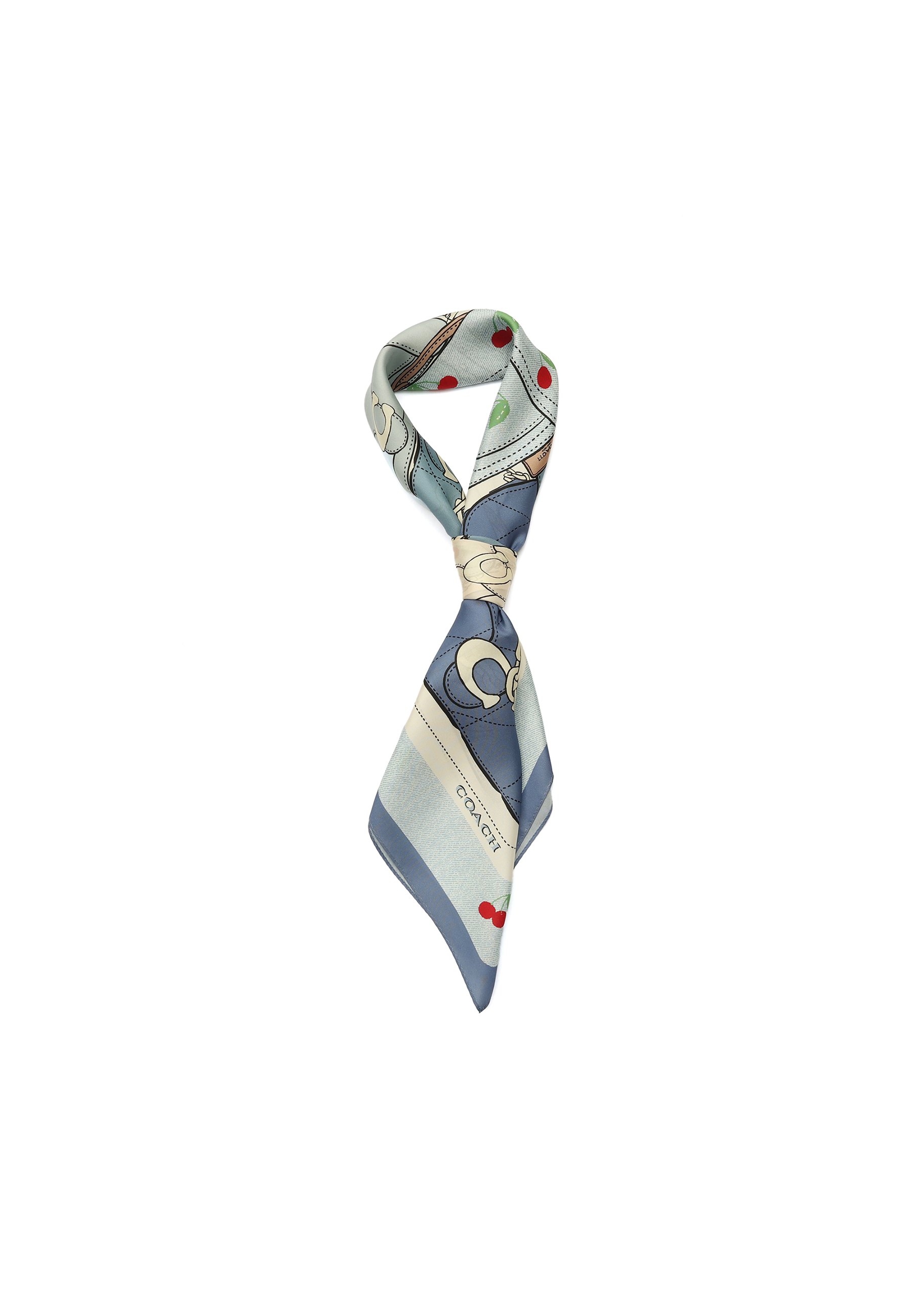 Tabby Cherry Printed Silk Square