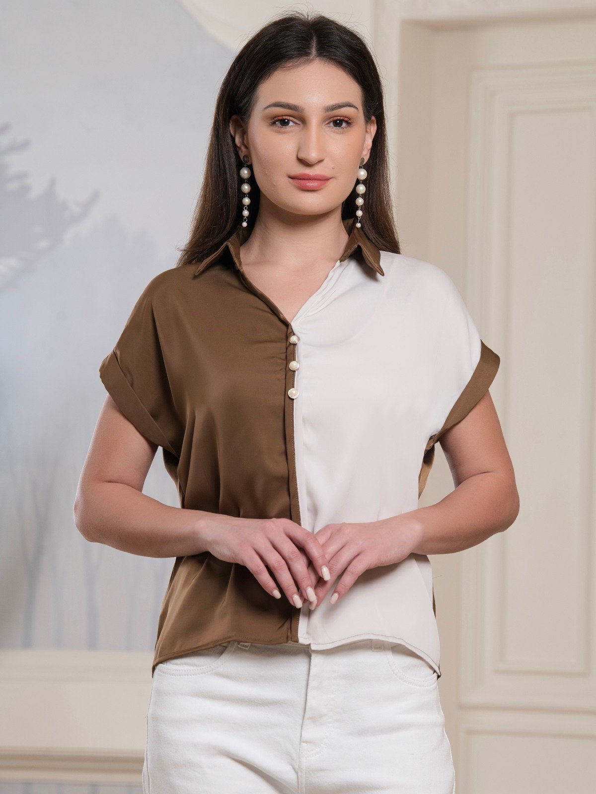ALBION SMART LADIES BROWN TOP