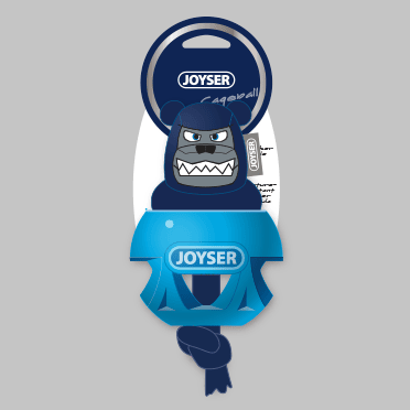 JOYSER Cageball Rubber Ball with Bear Dark Blue, M