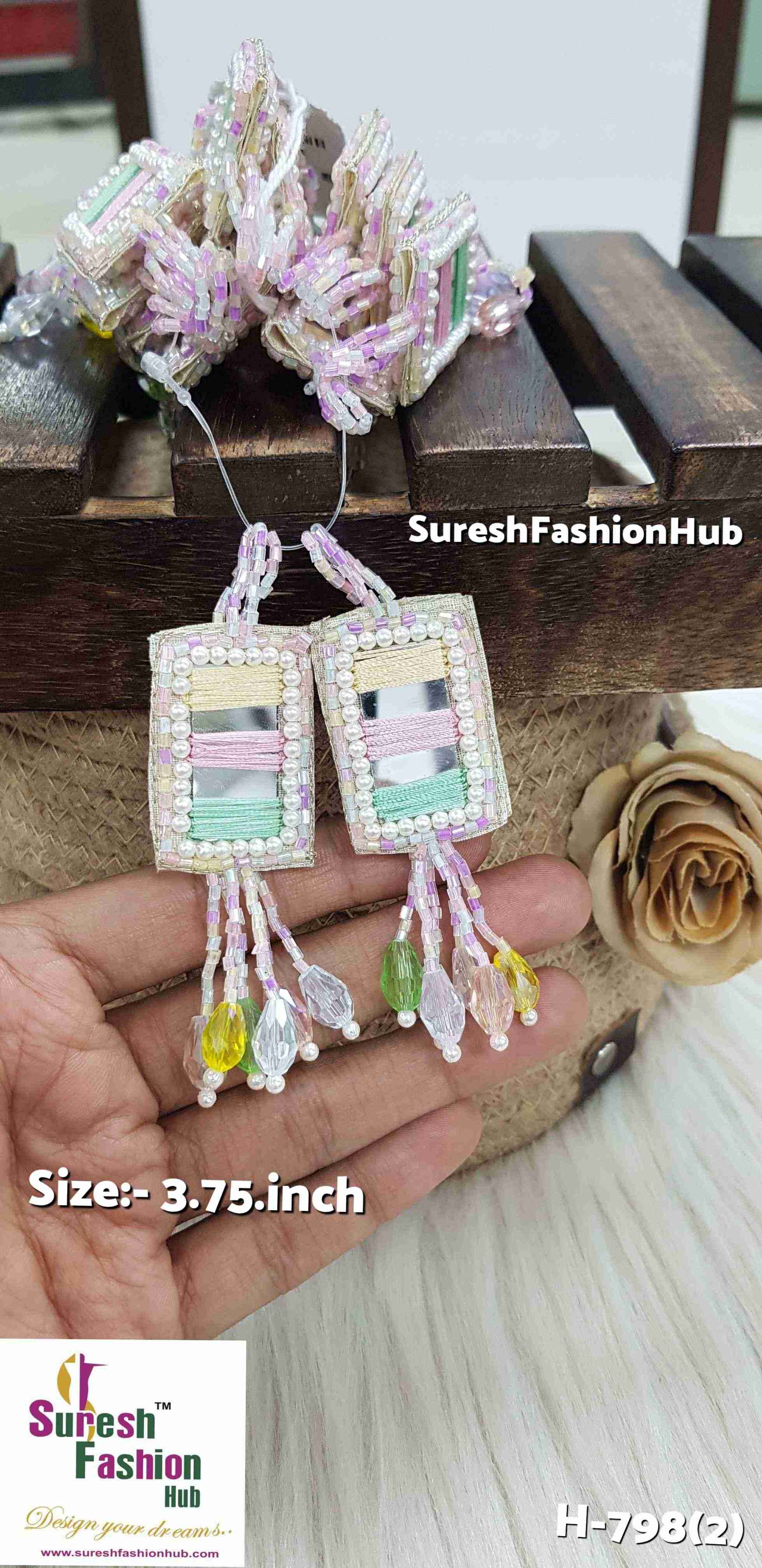 Vibrant Rectangular Beaded Tassels